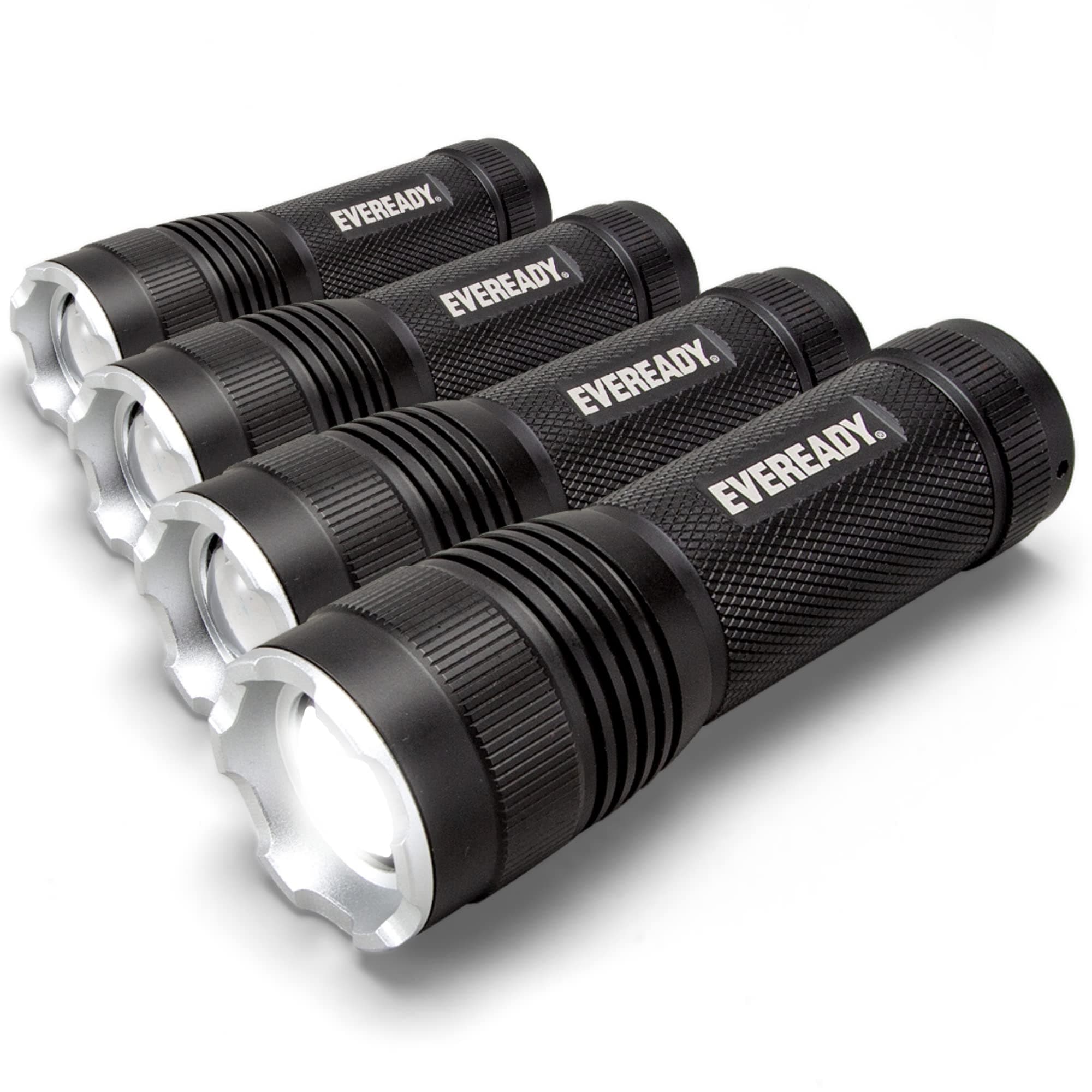 LED Flashlights (4-Pack) S300 PRO, IPX4 Water Resistant Tactical Flashlight, Bright EDC Torches for Camping, Outdoors, Power Outage Emergencies