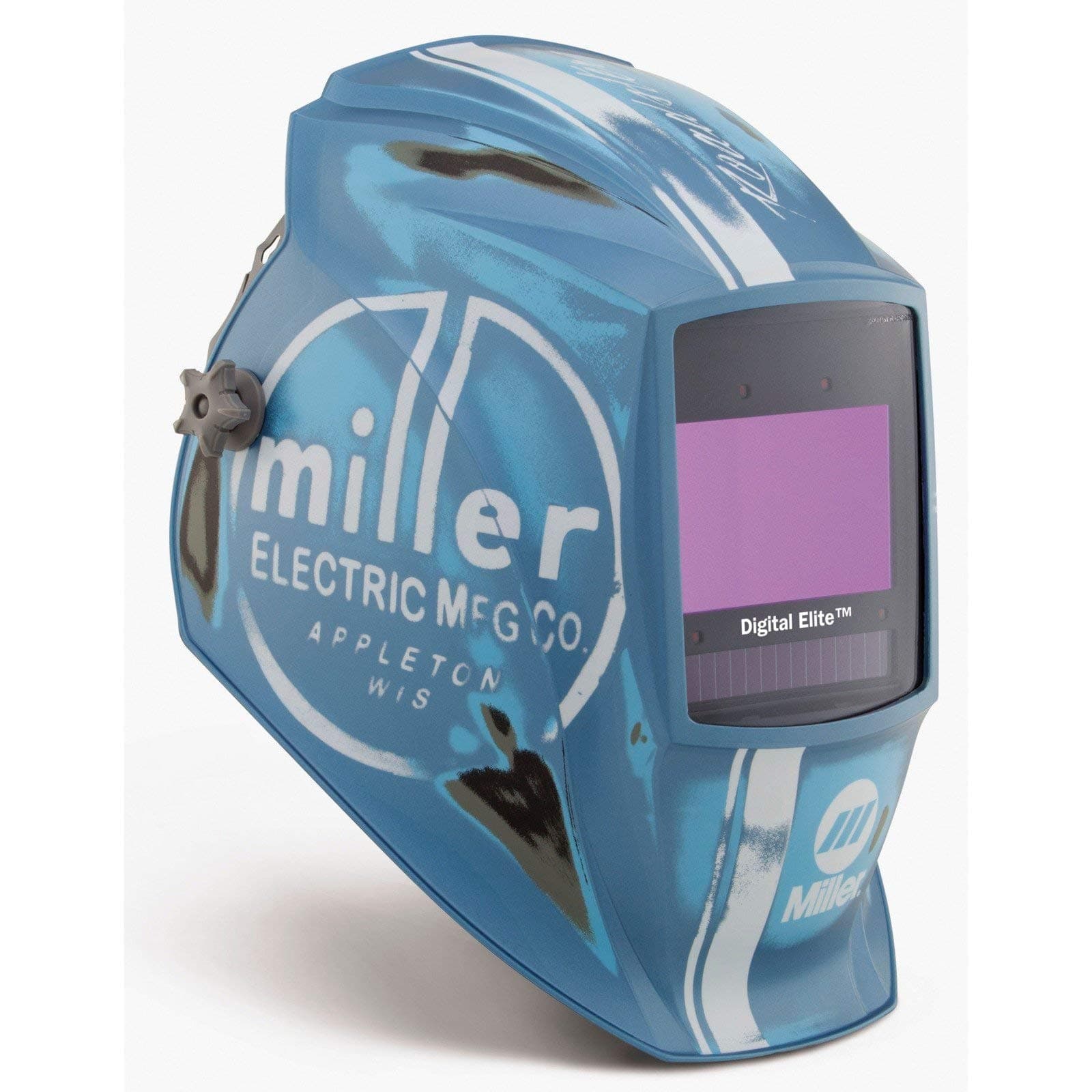 Miller289764 Digital Elite Auto Darkening Welding Helmet - Digital Welding Hood with 9.2 Sq.in. Viewing Screen, 4 Arc Sensors & 4 Operating Modes - Welding Mask for Men & Women (Vintage Roadster)