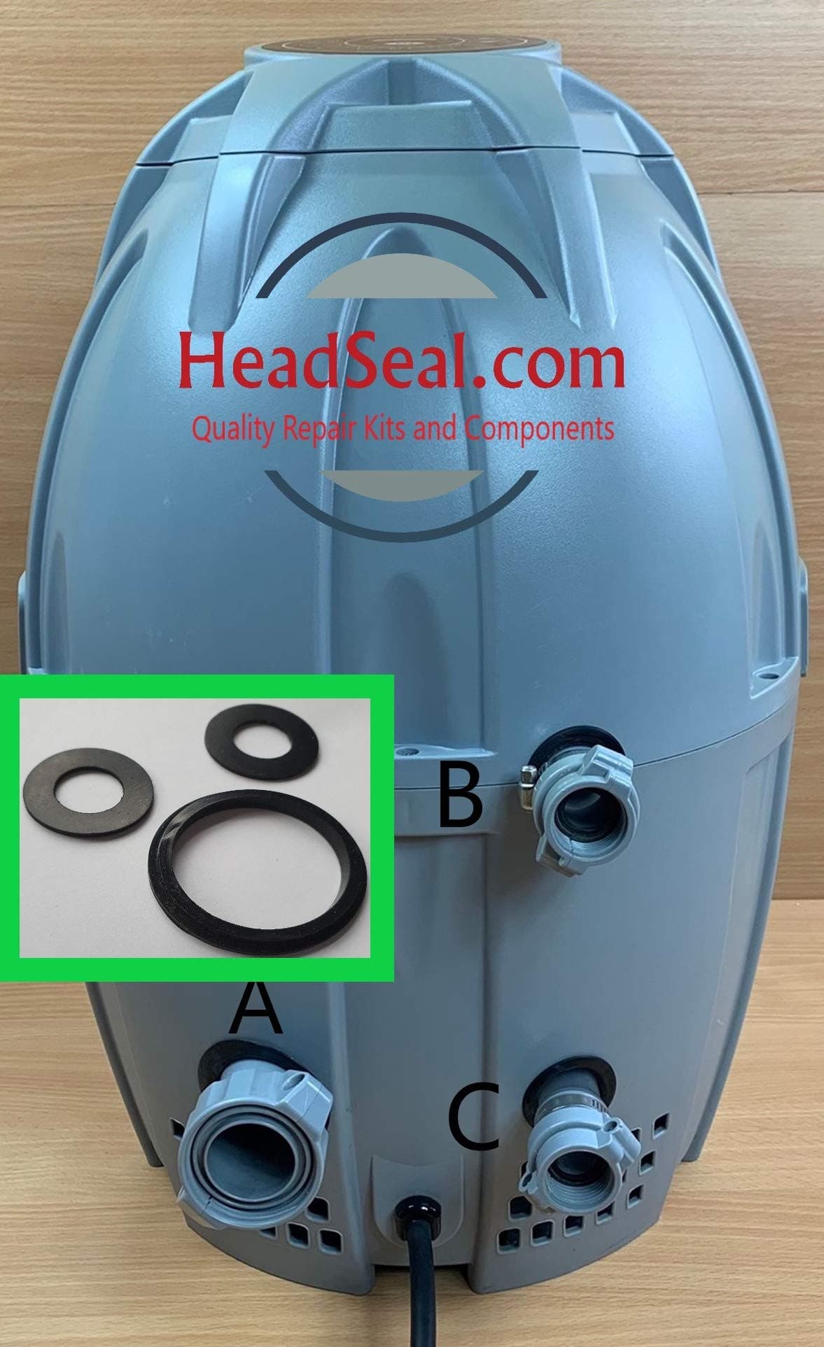 com Premium Spa Replacement Parts: Compatible with Bestway Lay Z Spa SaluSpa AirJet - Egg Shaped Heater Pumps, Seals, and Gaskets - Ensure High Performance (A,B and C Seals)