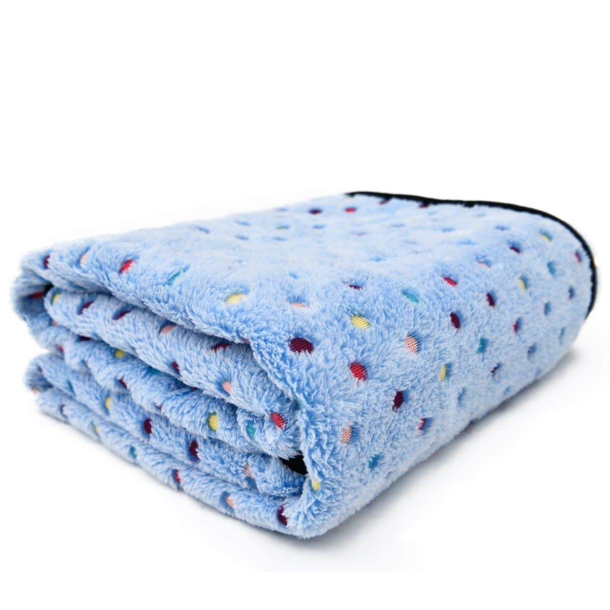PAWZ RoadPet Dog Blanket Fluffy Fleece Fabric Soft and Cute Warm Dot Print Blanket Washable for Cats and Dogs Blue M:104 * 78cm