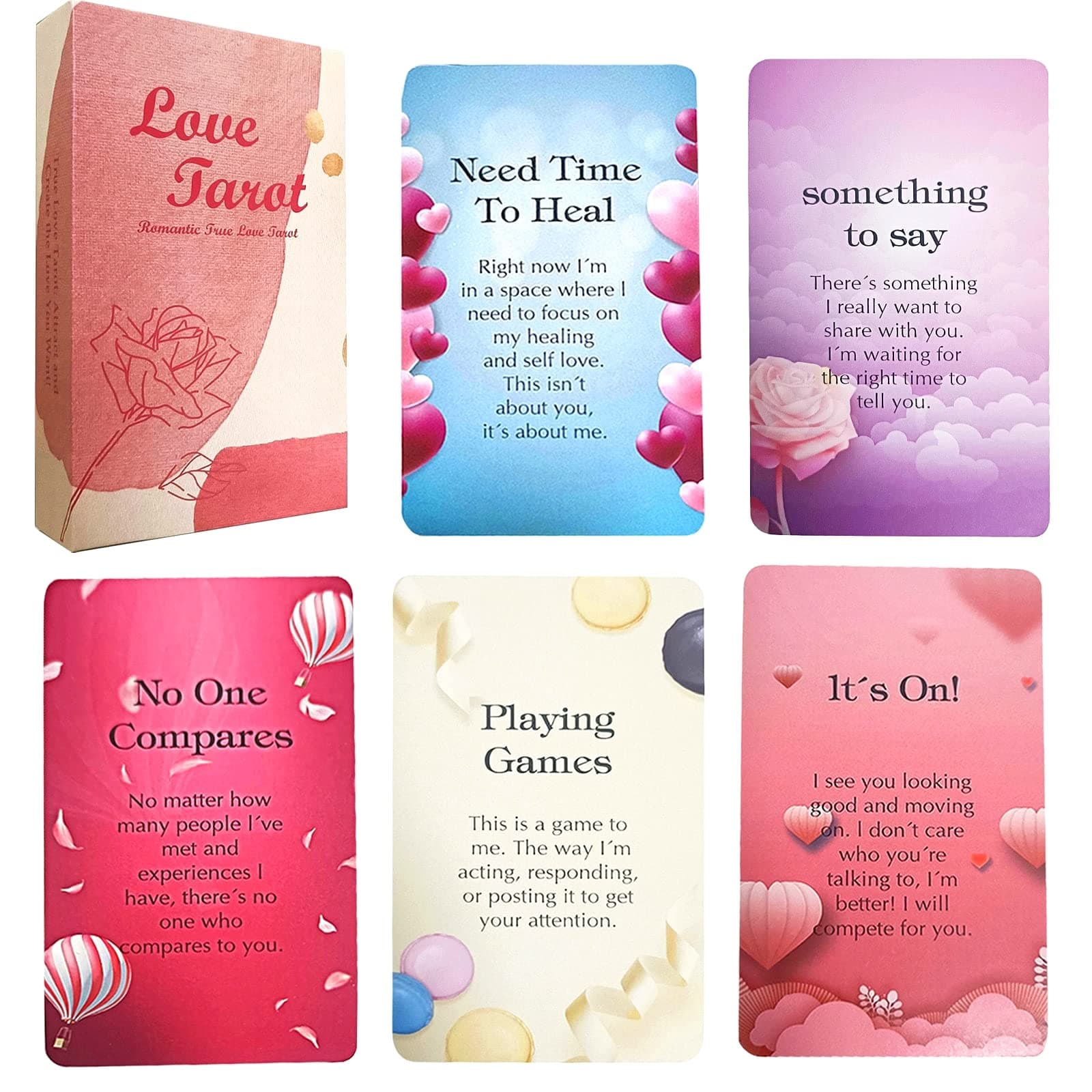Han Yu Bowen LoveOracle Cards for Beginners, 54 Colorful Romantic Soulmate and Relationship Meanings