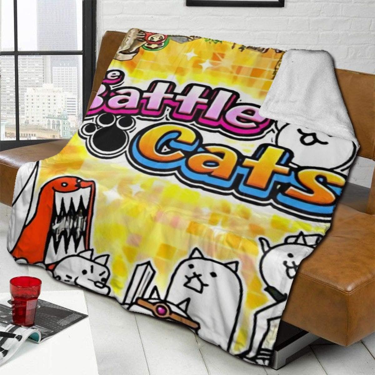 Battle Cats Boutique Blankets Soft Comfortable Plush Microfiber Flannel Blanket 80x60inch