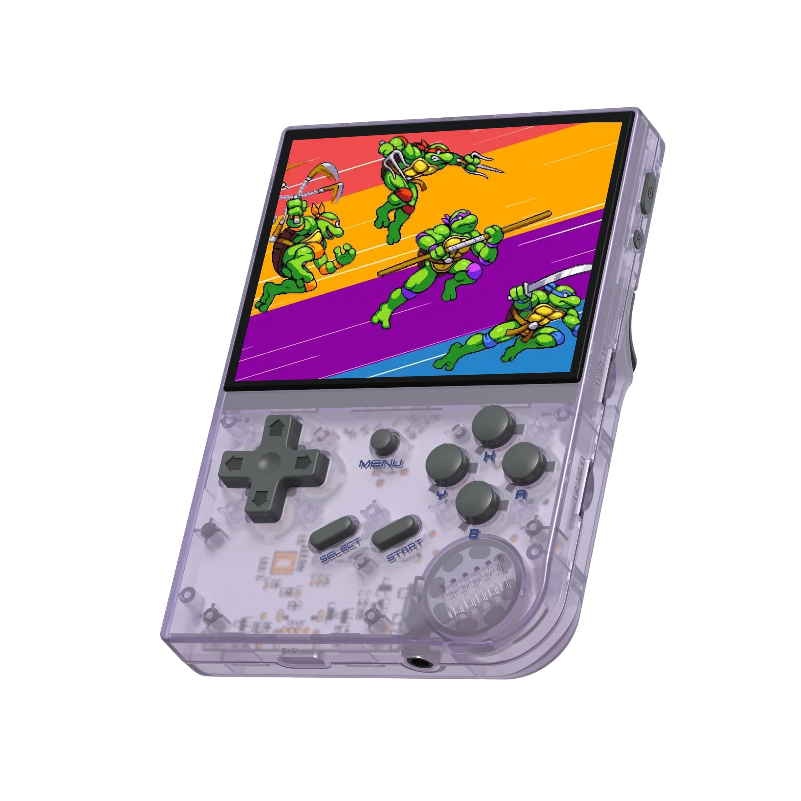 XP-lode Anbernic RG35XX Retro Handheld Game Console -64Gb TF Card with 5474 Built In Arcade Games- Emulator 3.5 IPS OCA Screen-Linux System-HDMI TV Output Plug & Play Video Games (RG35XX- Purple)