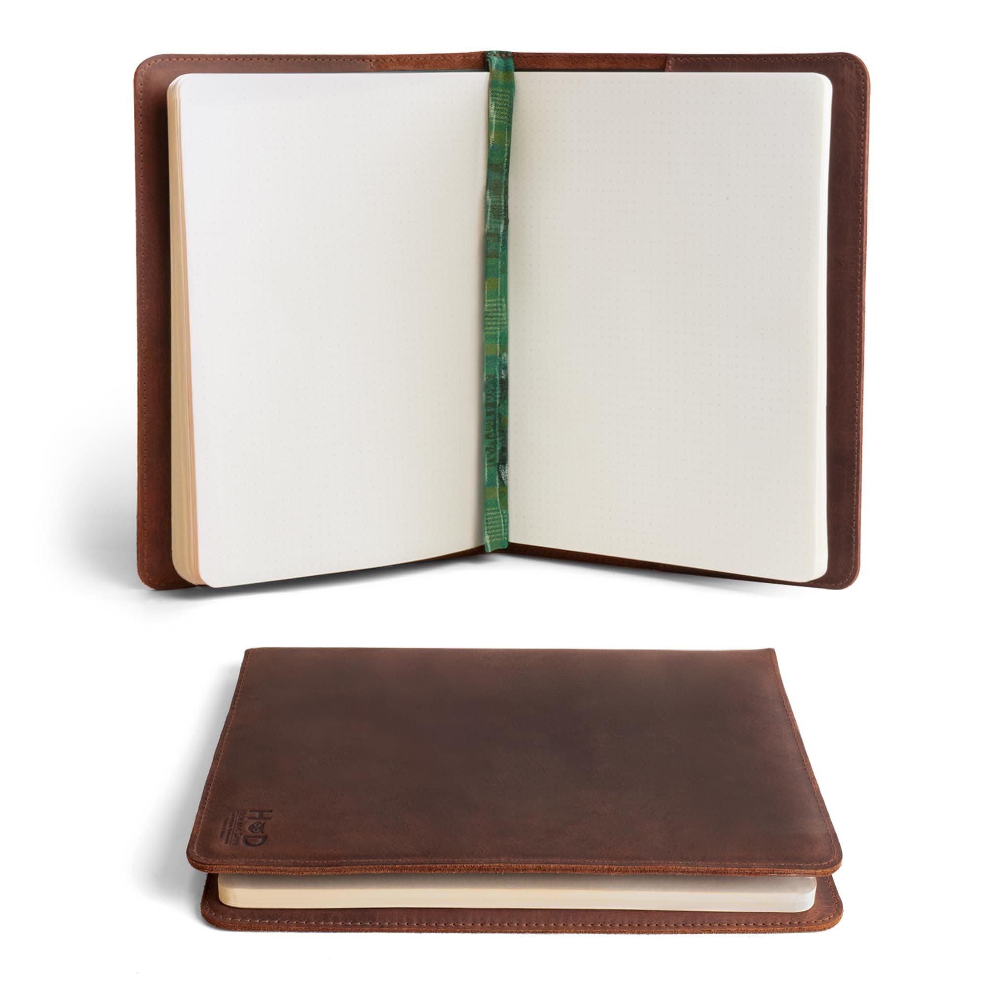 Hide & Drink, Journal Cover Compatible with Moleskine XL (7.5 x 9.75 in) with Strap, Refillable Case, Personal Planner, Full Grain Leather, Handmade Office & Work Essentials (Bourbon Brown)