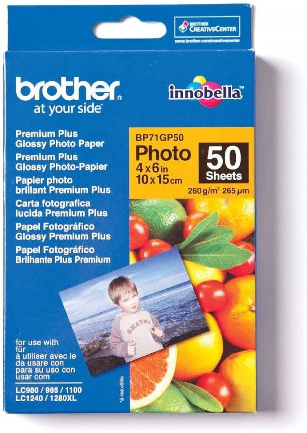 Brother Innobella Premium Plus BP71GA4 - Glossy - A4 (210 x 297 mm) - 260 g/m² - 20 sheet(s) photo paper - for Brother DCP-J1140, J1200, J926, J981, T720, MFC-J1500, J4335, J4340, J5630, J739, J903