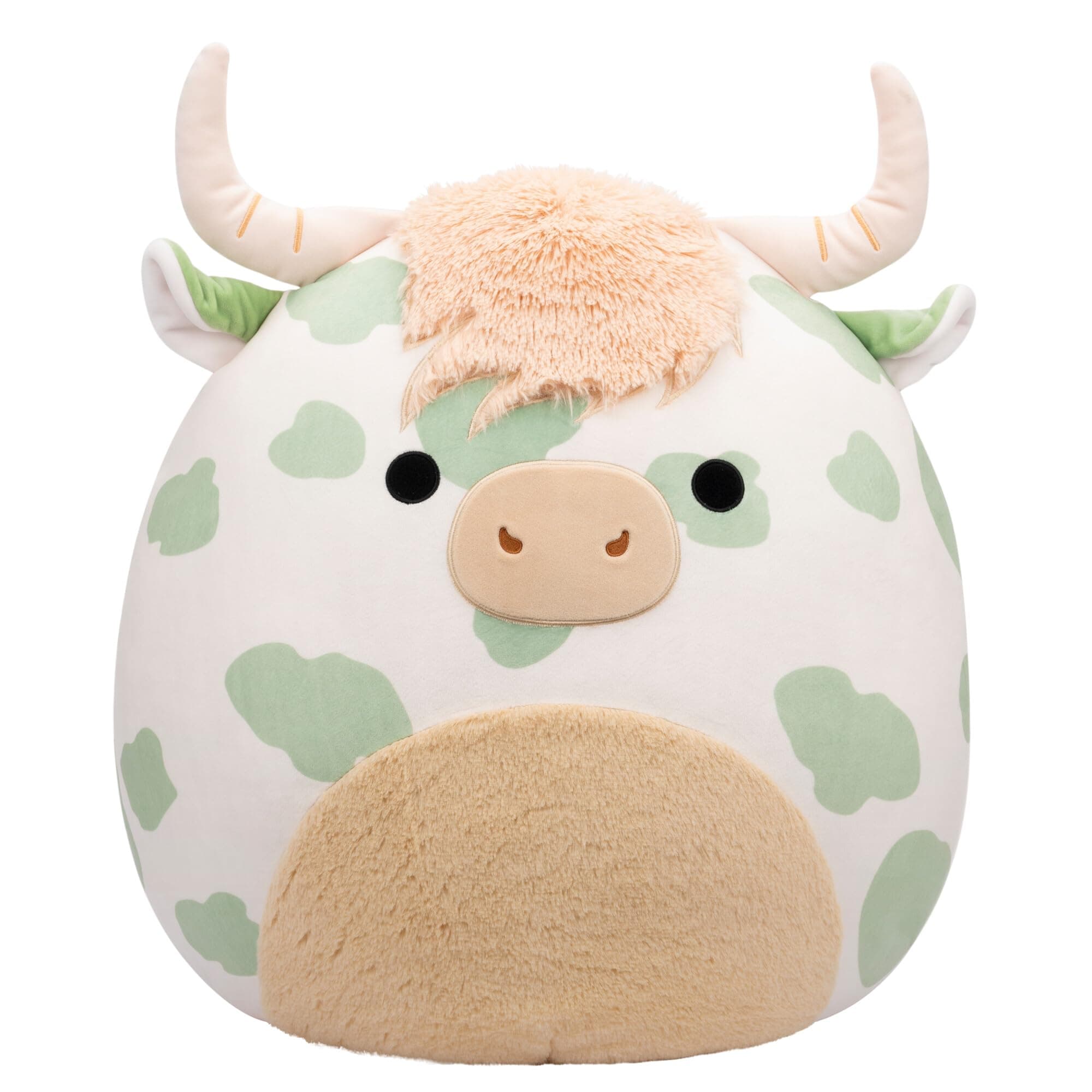 Original 20-Inch Celestino Sage Green Spotted Highland Cow - Official Jazwares Plush (Jumbo)