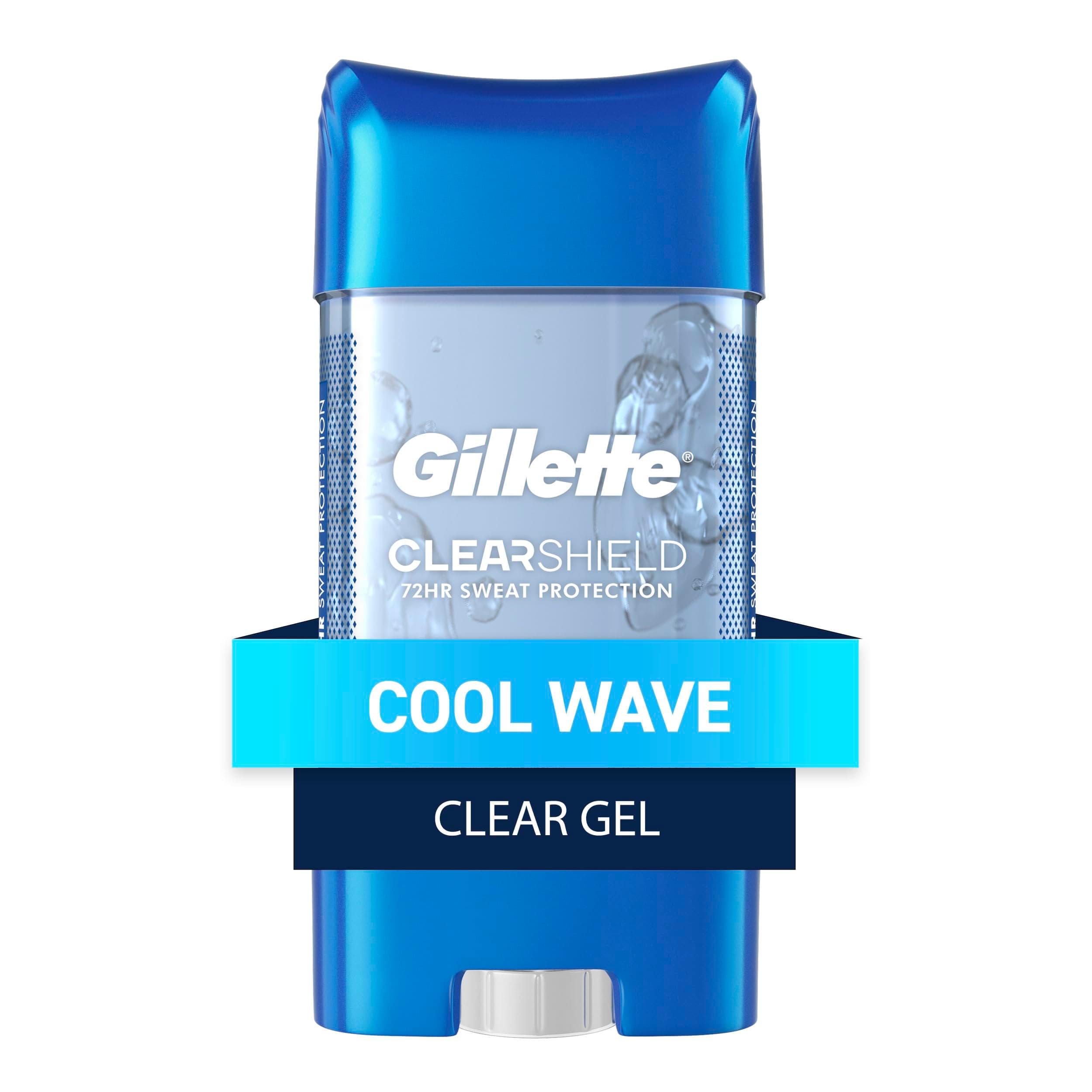 Gillette Clear Gel Sweatproof/Deodorant, Cool Wave, 3.8 oz.