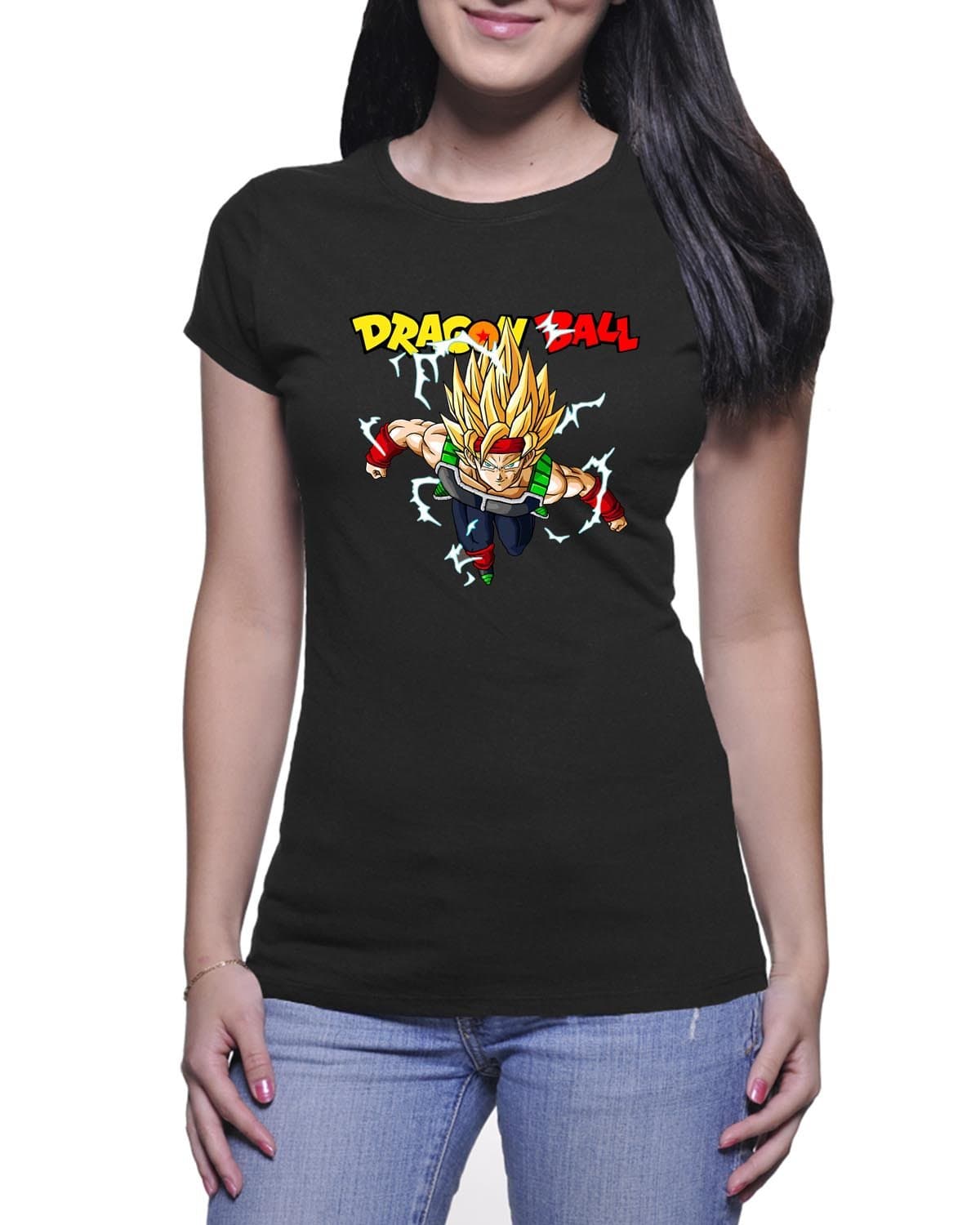 EV1 Dragon Ball Z Bardock Women T Shirt Black
