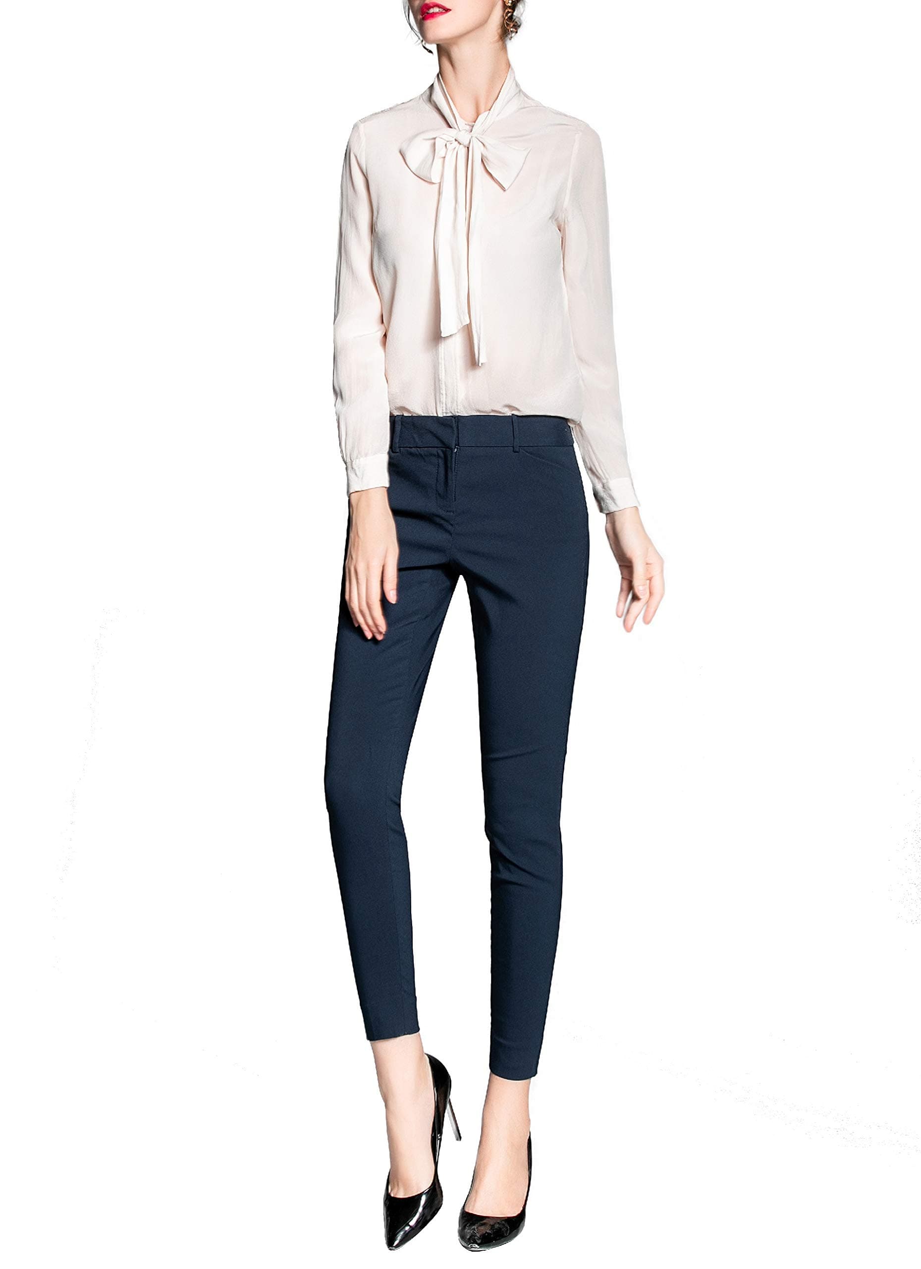 Women's Work Ankle Dress Pants Trousers Slacks All Day Comfort