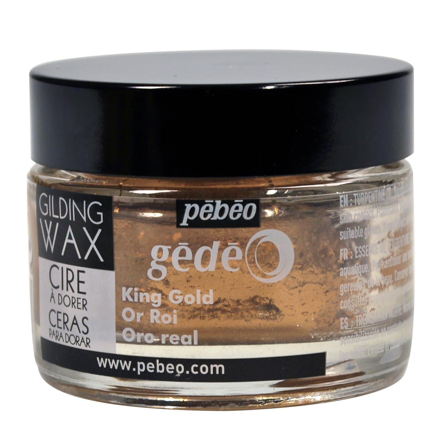 Pebeo Gedeo Guilding Paper Craft Wax 30ml Tub Pot, King Gold