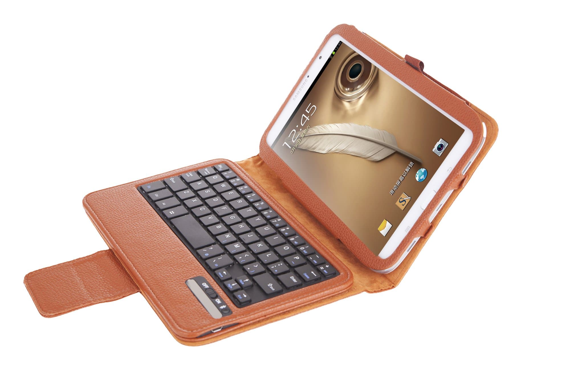 jVose Bluetooth Keyboard Case for Samsung Galaxy Note 8.0 (Brown)