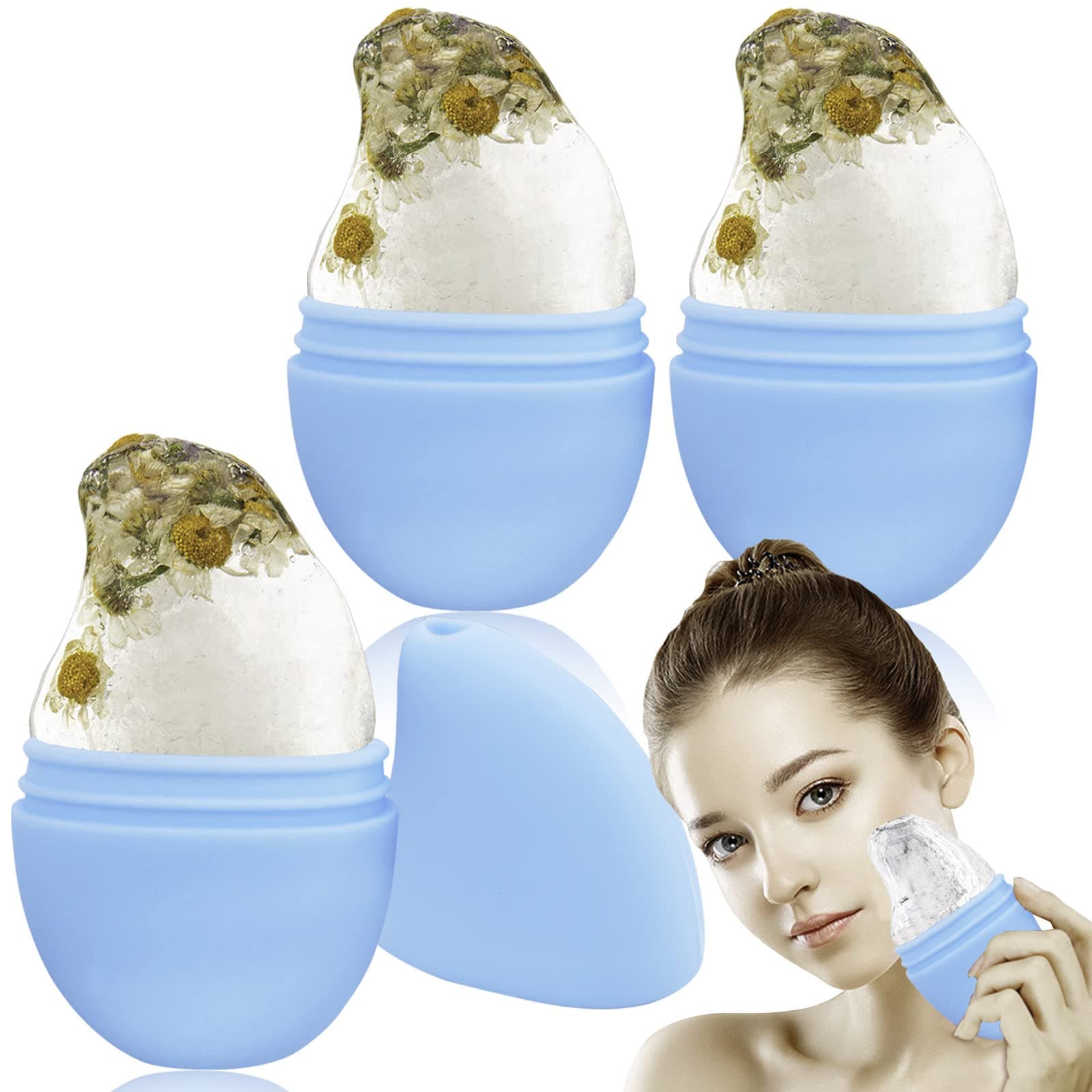 Silicone Face Scrubbers Exfoliator Brush-Facial Cleansing Brush, Pad Soft Exfoliate Scrub Scrubby Sensitive Delicate Dry Skin-Unique Cool Fun Gift For Girl… (3 Count (Pack of 1), Blue)