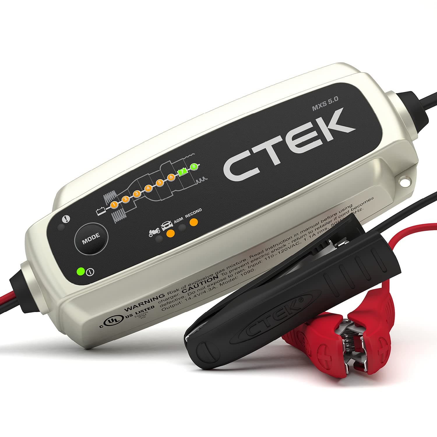 ctek (40-206) mxs 5.0-12 Volt Battery Charger and maintainer with Accessories- Ideal for Start-Stop Systems