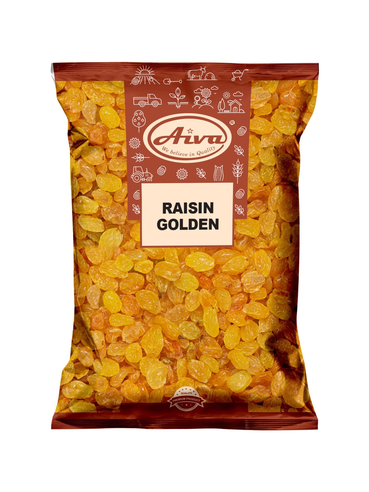 Aiva Golden California Raisins (5 LB) – Naturally Sweet Dried Fruit for Snacking, Baking, and Cooking