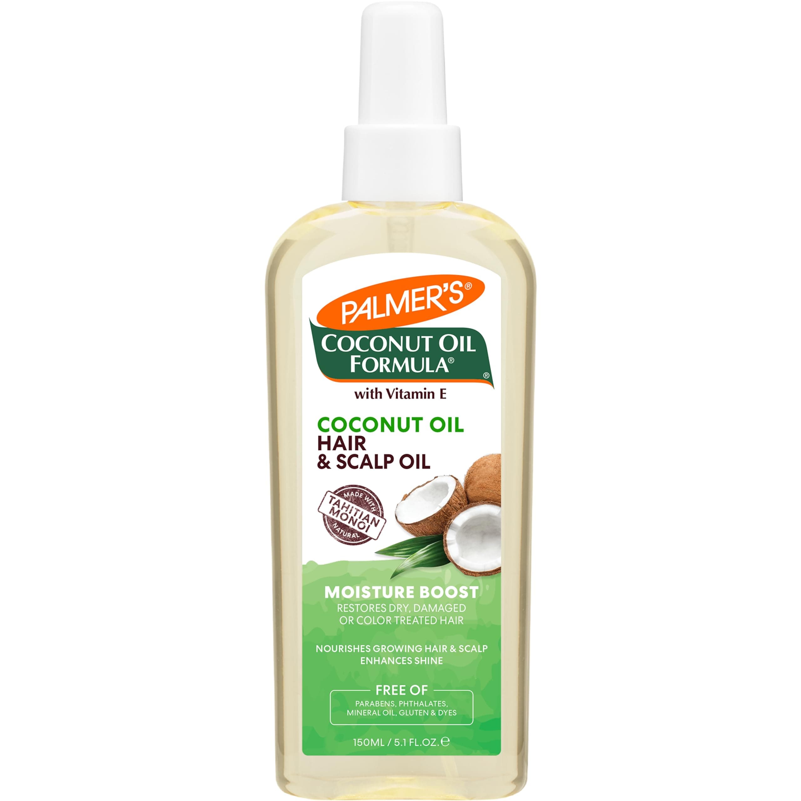 Coconut Oil Formula® with Vitamin E, Moisture Boost, Hair & Scalp Oil, 5.1 fl oz (150 ml), Palmer's