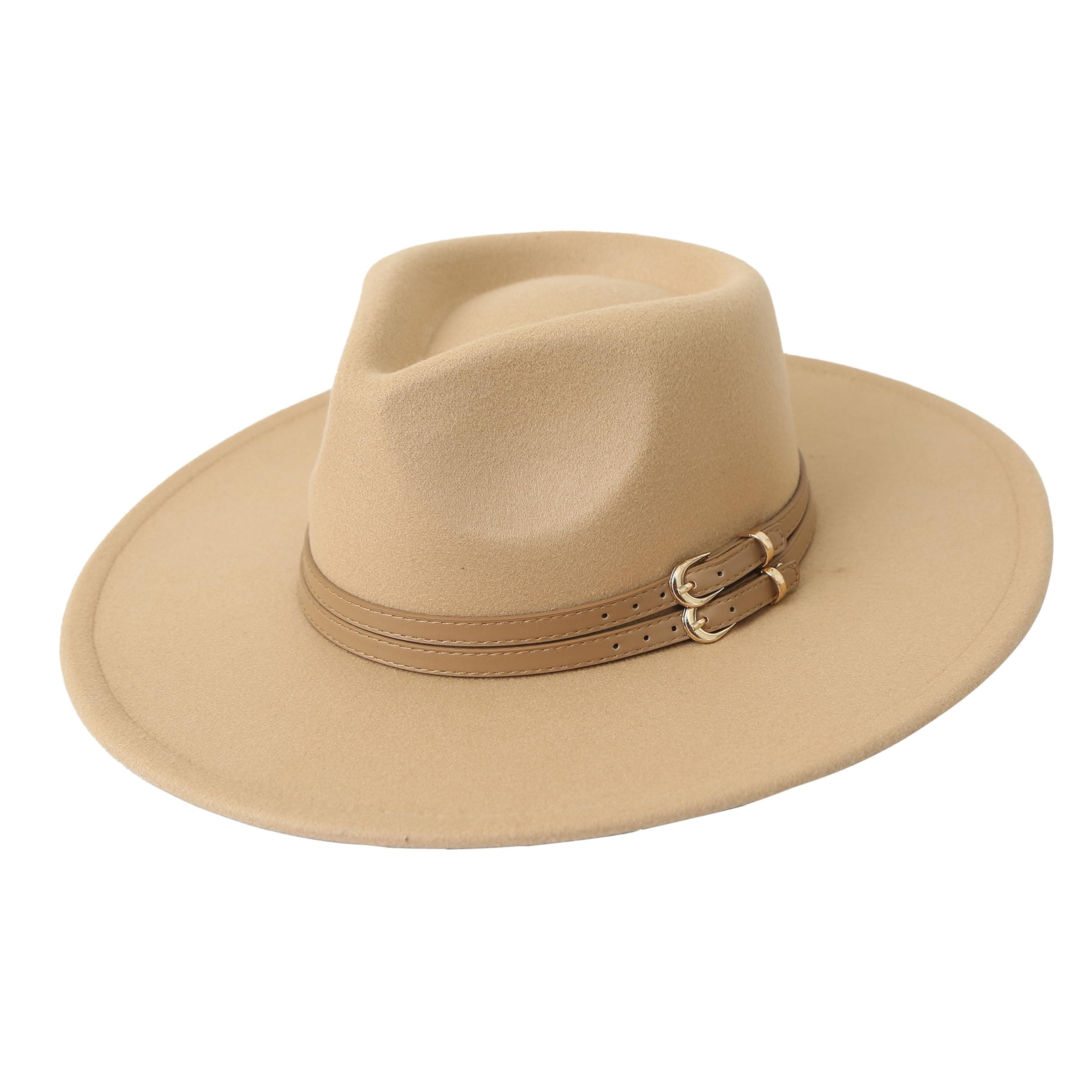 FabSeasons Vintage Wide Brim Fedora/Tribly Hat with Belt for Men