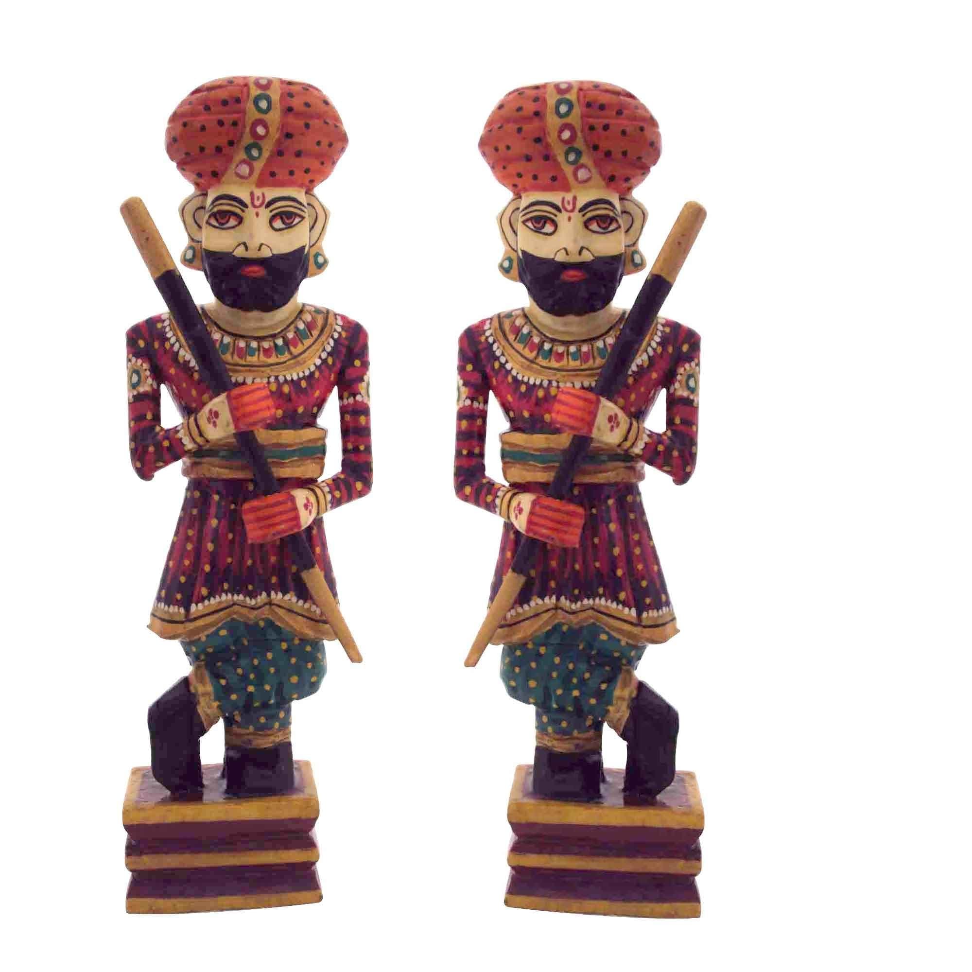 EtsiBitsi Wood Showpiece (15 inch, Multicolour)