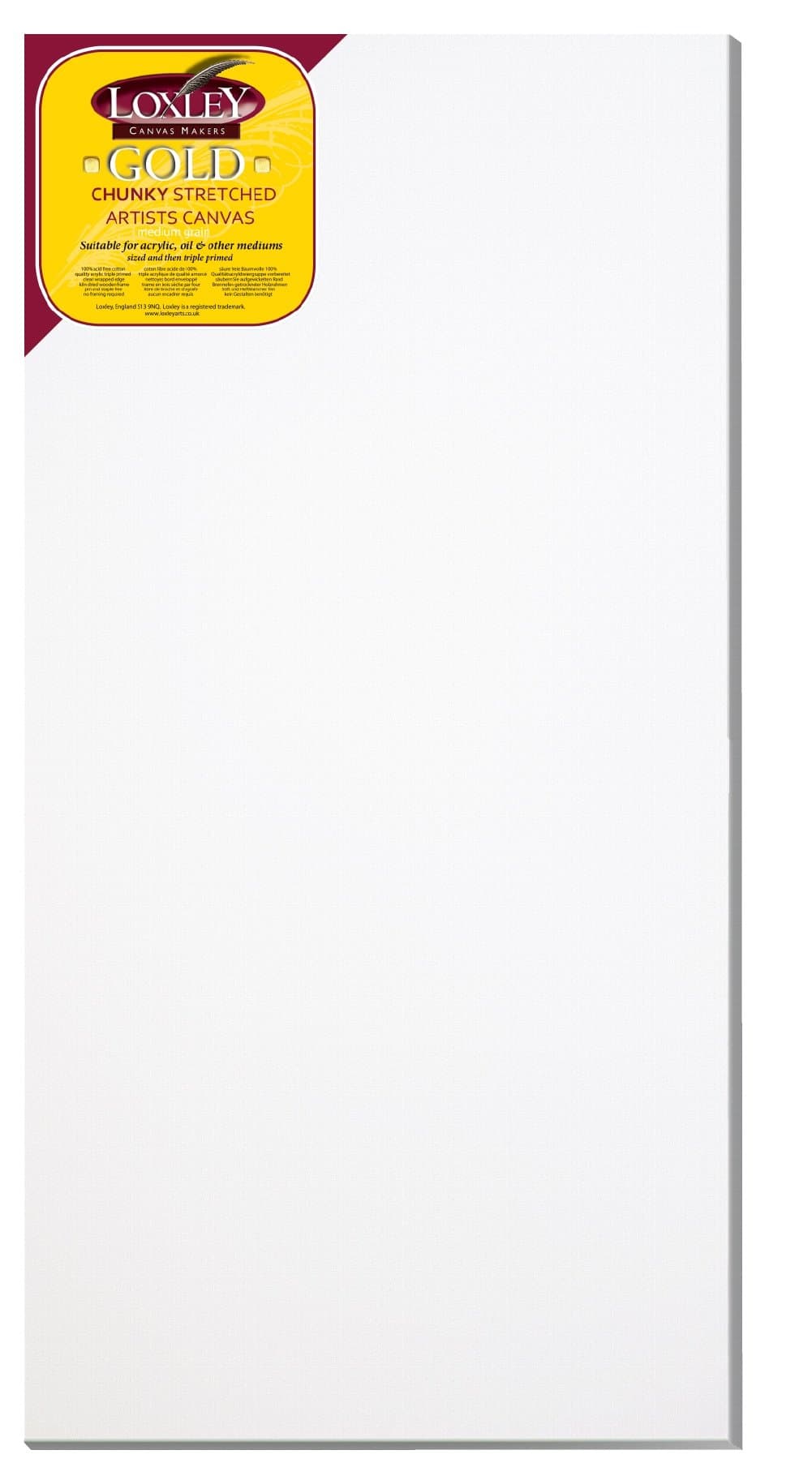 Loxley Gold 48 x 24-inch 122 x 61 cm 37mm Chunky Deep Edge Artist Quality Stretched Canvas Primed