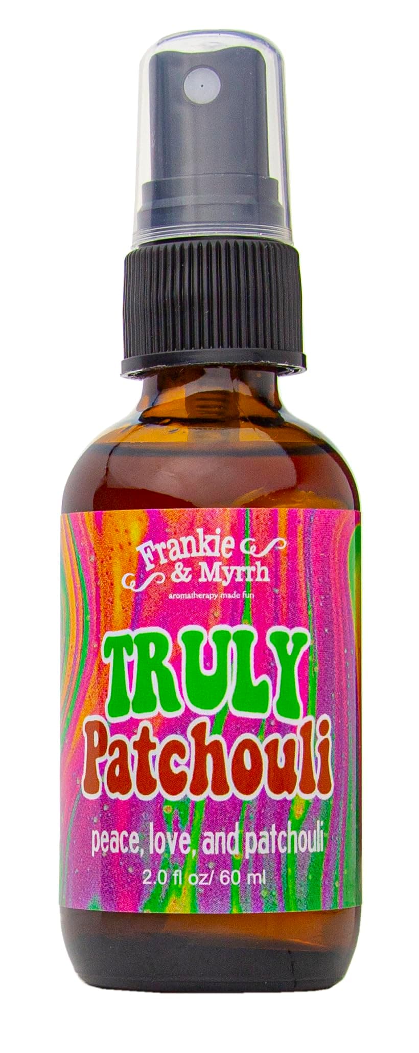 Frankie & Myrrh Truly Patchouli Aromatherapy Spray - Dark Aged Patchouli Oil Room, Linen, and Body Mist. Earthy, Musky Freshwater Scent for Relaxation and Energy.