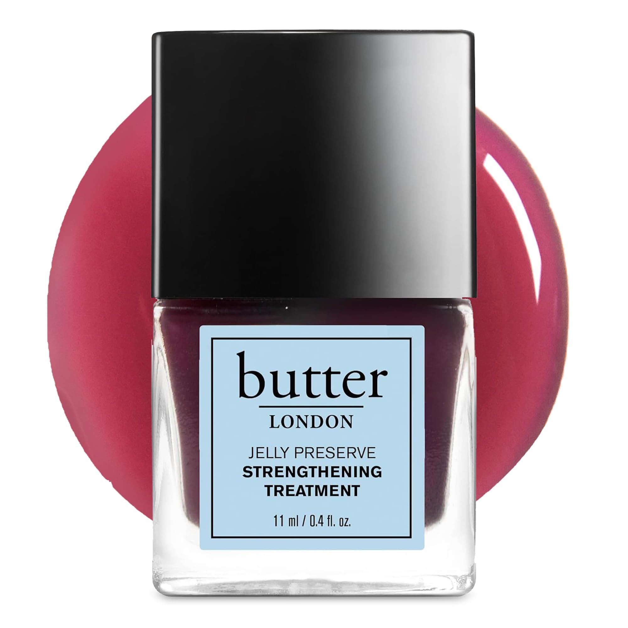 Nail Strengthener for Damaged Nails, Jelly Preserve - Pink Translucent Finish Nail Polish Strengthens, Nourishes & Rejuvenates Nail Beds & Roots - Nail Care Products