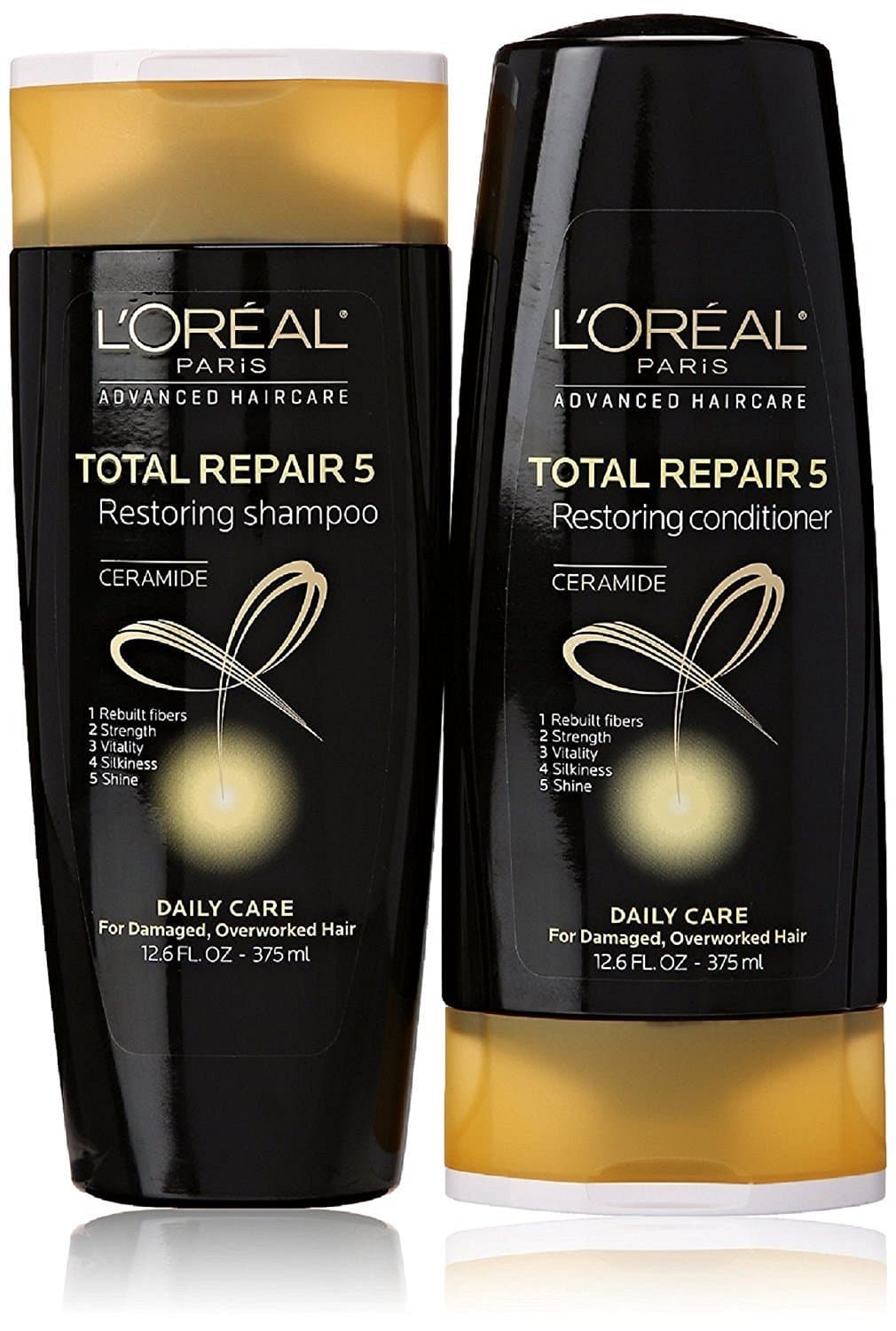 L’Oréal Paris L'Oreal Total Repair 5 Shampoo and Conditioner 12.6 Ounce Each Packaging May Vary