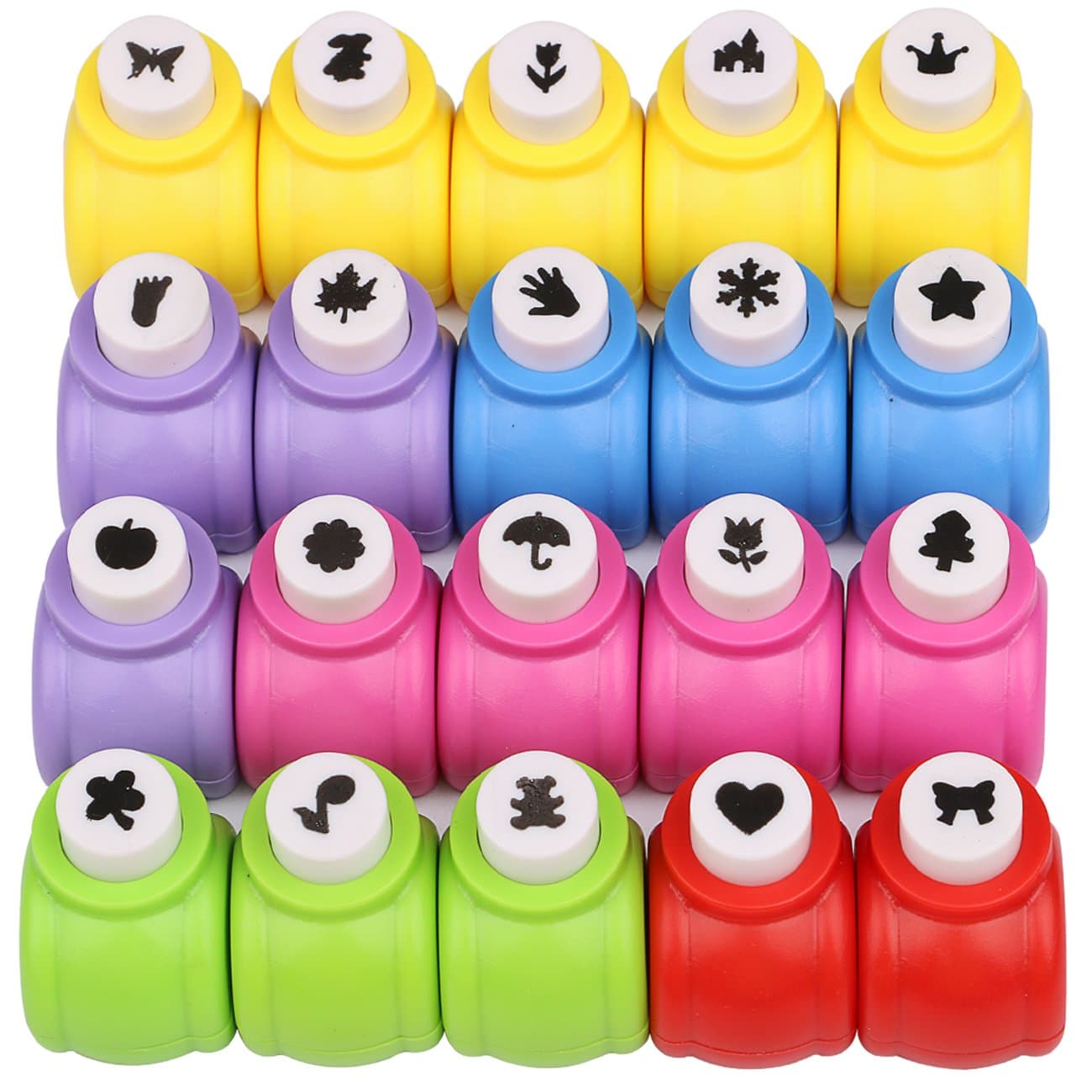 Craft Punches 20pcs, Kids Hole Punch Shapes 20 Patterns, Craft Hole Punch Shapes, Shape Paper Punch Set for Crafts for Kids and Adults for DIY Scrapbooking Nail Art Craft Punchers Supplies