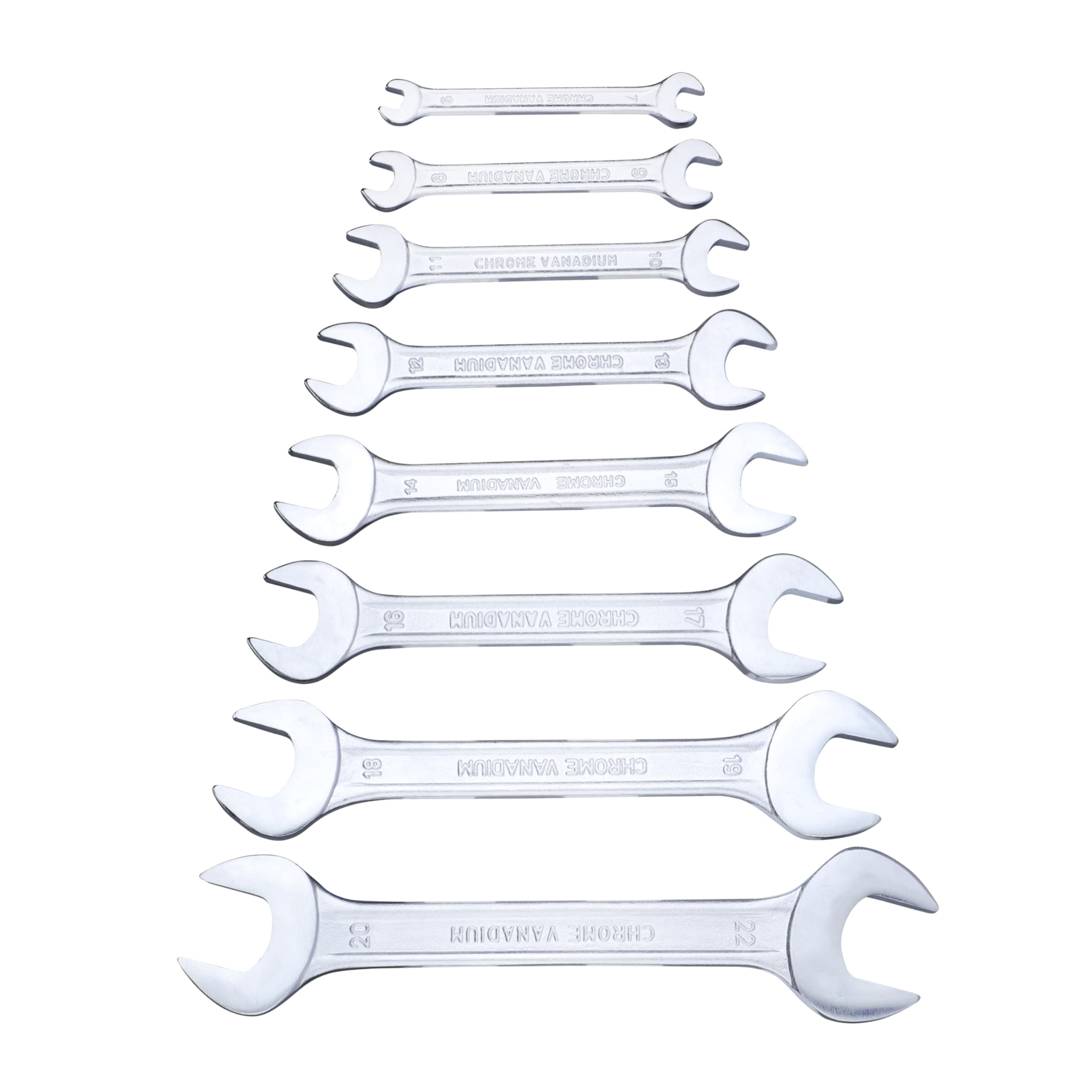 DEP-08 Double Ended Spanner Set, Open End, 20 x 5.5 x 4.5 cm