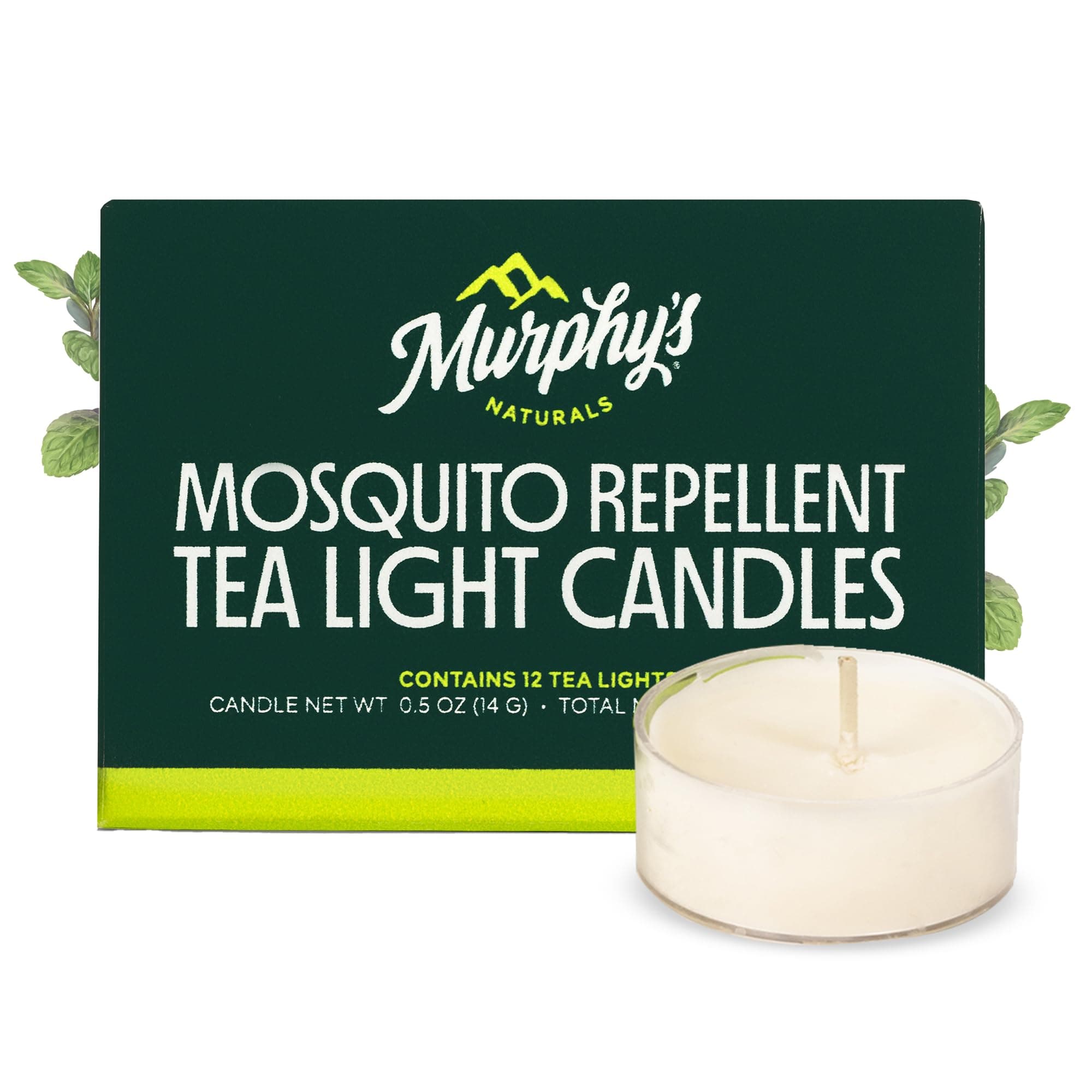 Murphy's Naturals Mosquito Repellent Tea Light Candles, Pack of 12
