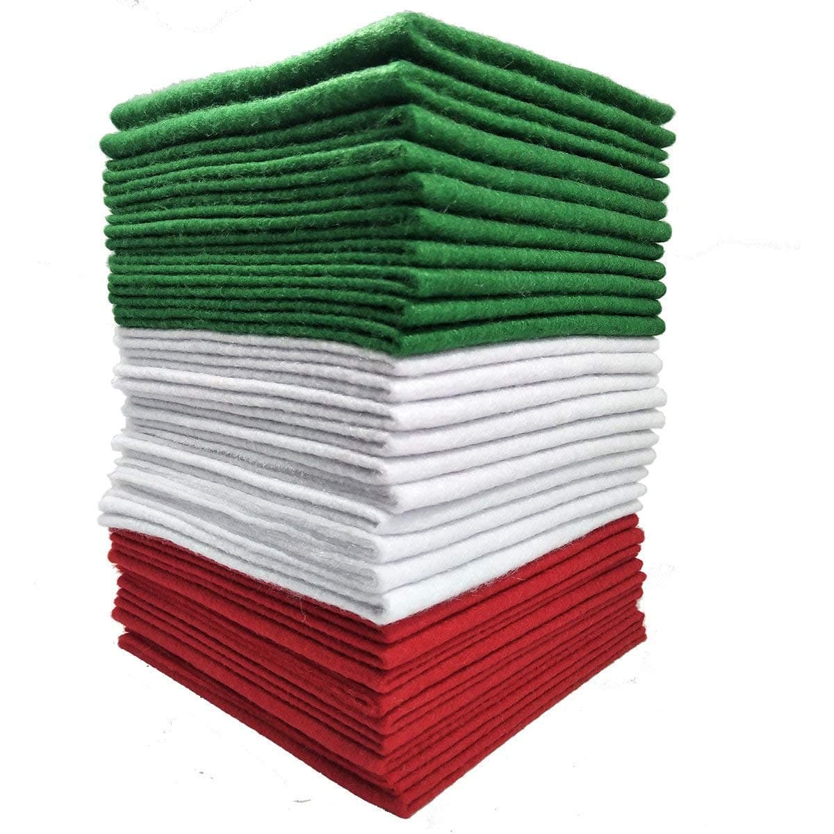 Misscrafts 30pcs Assorted 12 X 12 Inches 1.4mm Soft Felt Squares - Christmas Felt Sheets for Arts & Crafts, DIY Sewing, Patchwork, Wool Blended