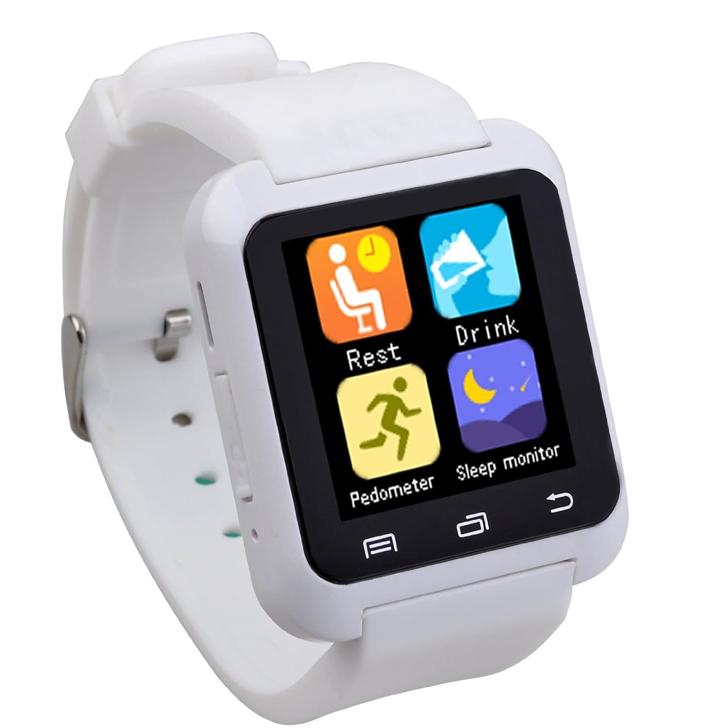 Yescrown Bluetooth Android Wrist Watch U8 Smart Watch Vibrating Alert Remote Control Smartphone Watch for Samsung Iphone (White)