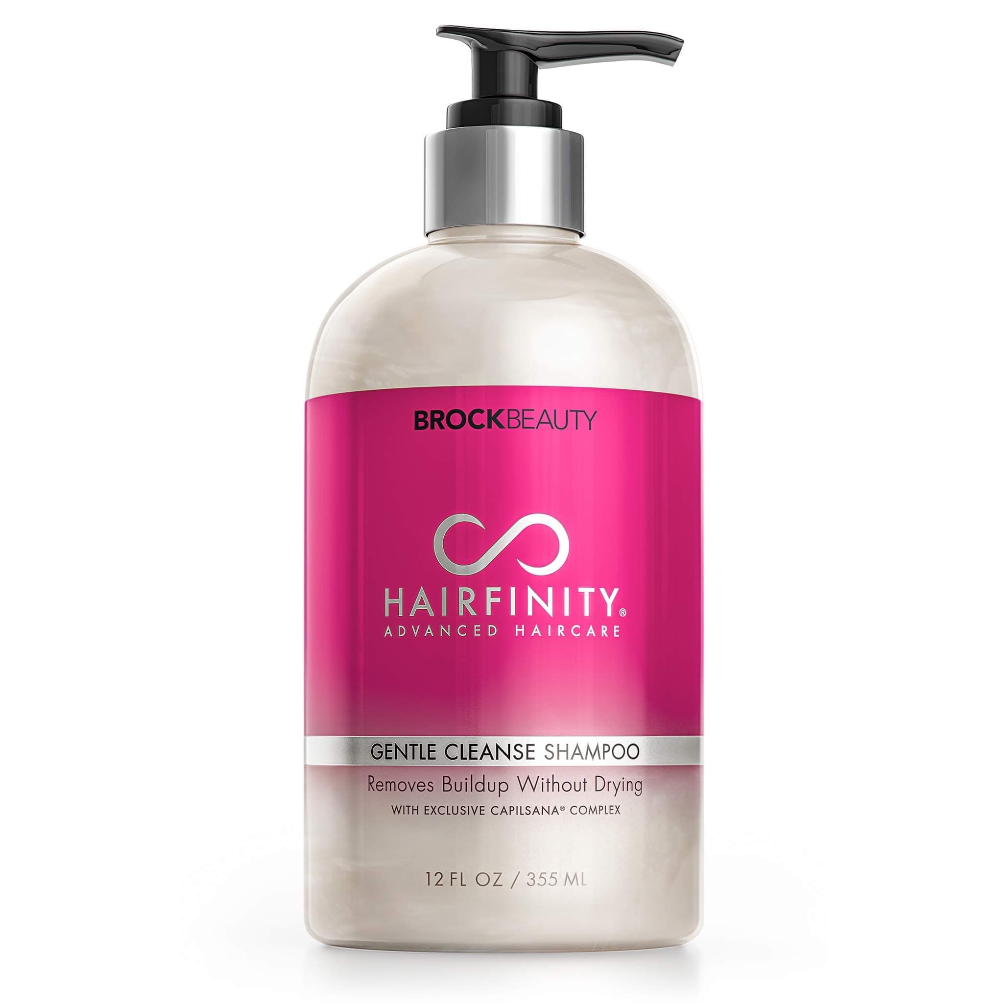 Hairfinity Gentle Cleanse Biotin Shampoo - Silicone & Sulfate Free Growth Formula - Best for Damaged, Dry, Curly or Frizzy Hair - Thickening for Thin Hair, Safe for Keratin and Color Treated Hair 12oz