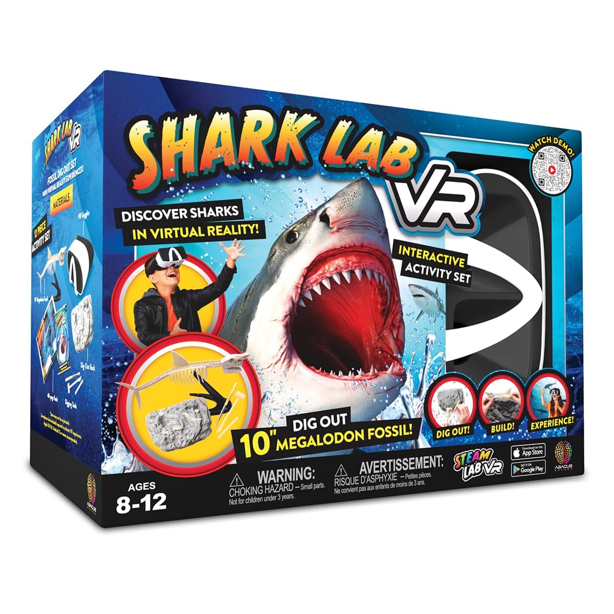 STEAM Shark Lab VR - Illustrated Interactive VR Book and STEAM Learning Activity Set - for Ages 8 and Up