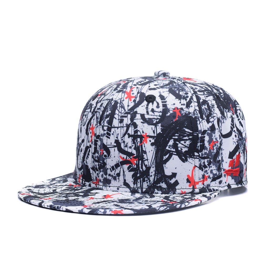 Snapback Hat for Men Women,Hip Hop Style Colorful Flat Bill Hats Teens Adjustable Baseball Cap