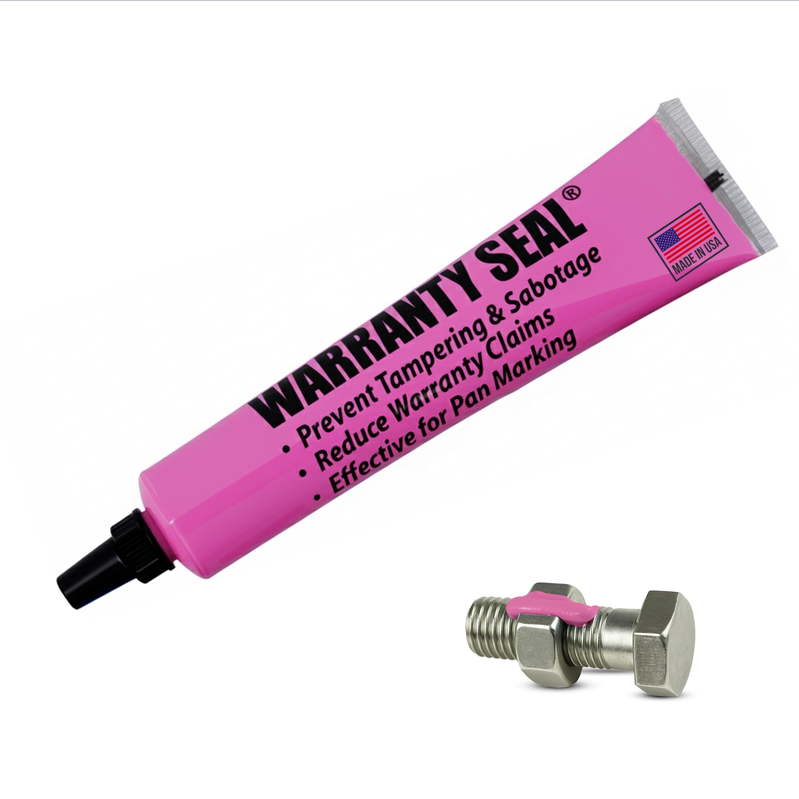 Sherco-Auto Pink Torque Seal - Tamper Proof Cross Check Repair & Maintenance Warranty Torque Marker - 1.8 Oz Squeeze Tube Indicator for Bolts & Fasteners - Made in USA