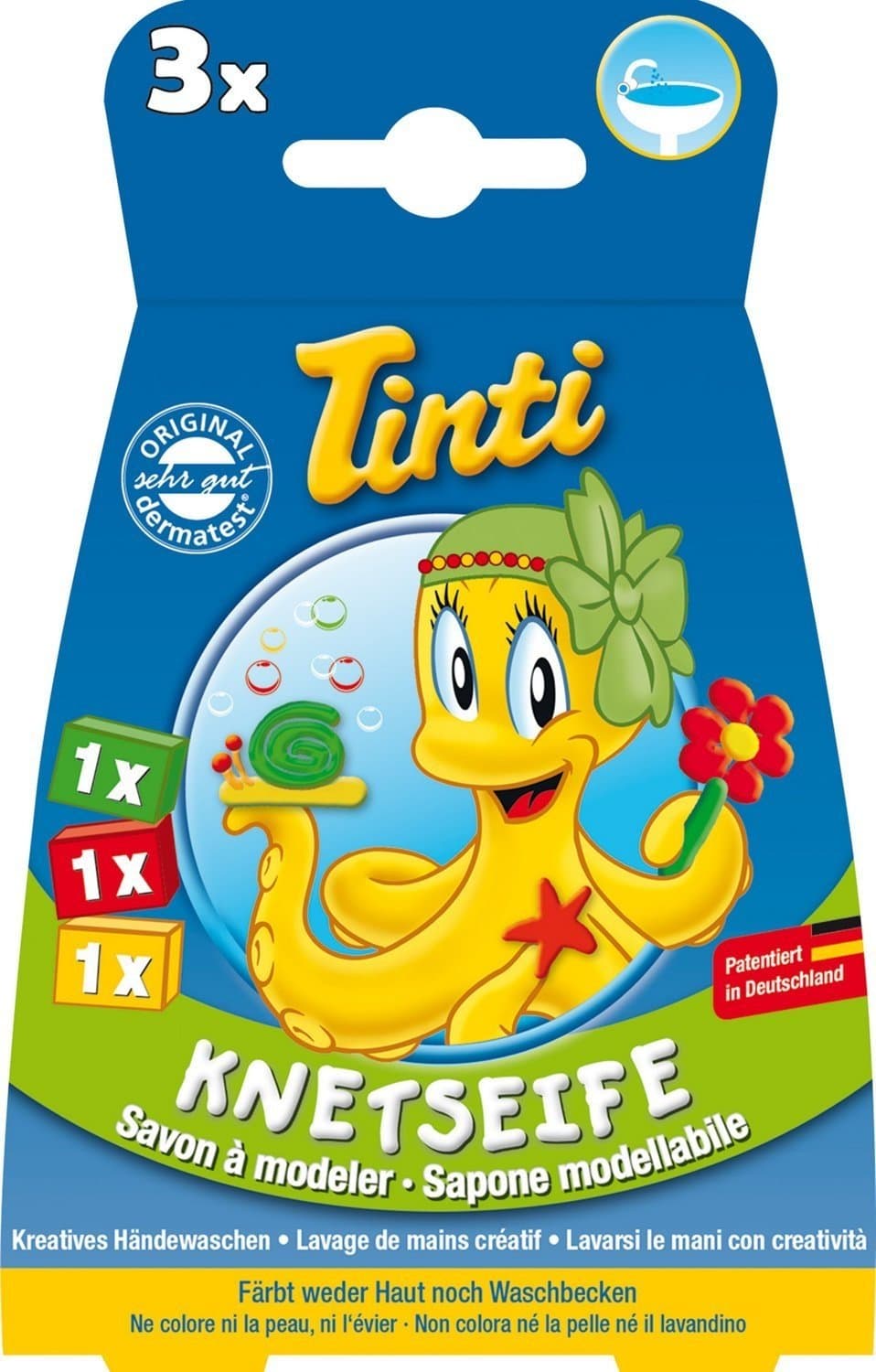 Heidelberger Natural Colours Tinti Clay Soap (1x Green, 1x Red, 1x Yellow) Pack of 3