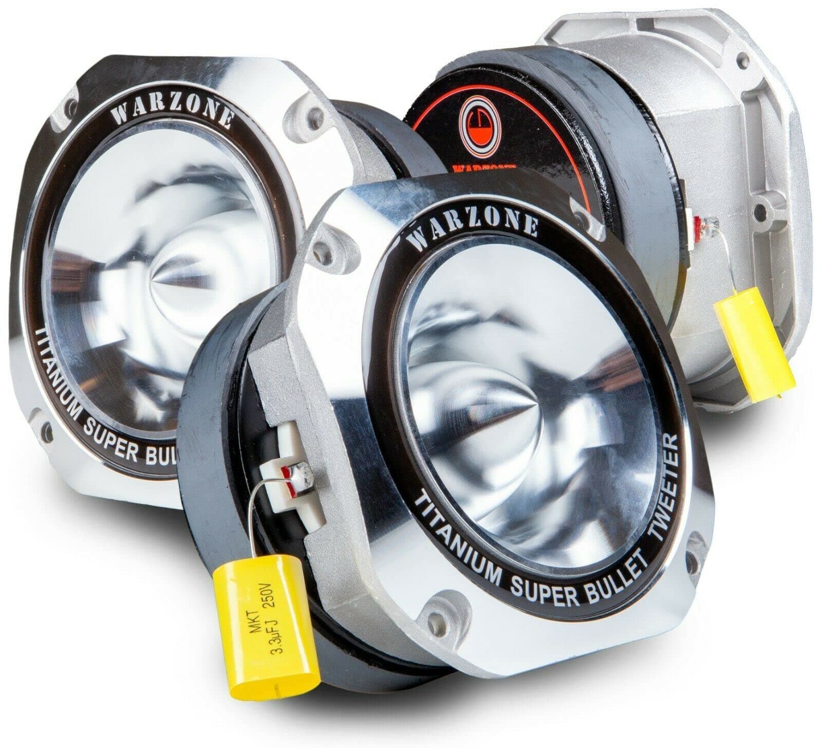 Gravity 2X WZ50TW 1500W Heavy Duty Titanium Super Tweeter Loud Speaker 4-Ohms - Pair (2 Pieces) for Car, Van, ATV, Motorcycle, and Competition