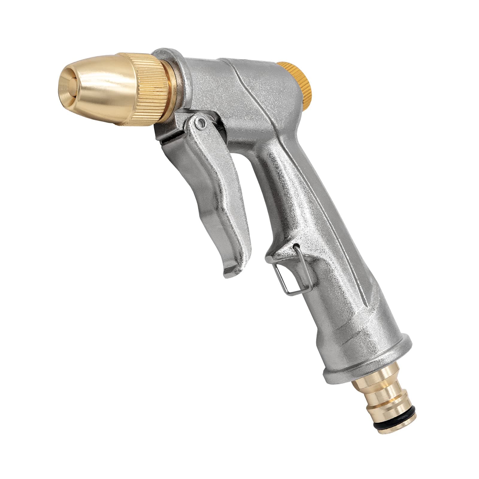 Garden Hose Spray Gun with Full Brass Nozzle,Water Hose Pipe Spray Gun,Perfect for Car & Pet Washing/Watering Lawn and Garden/Sidewalk Cleaning-Long Garden Spray Gun (Short)