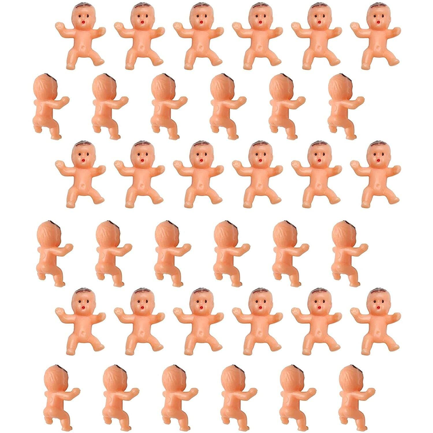 JIAKAI 36pcs mini plastic Babies for baby shower, ice cube game, party decorations, baby toys