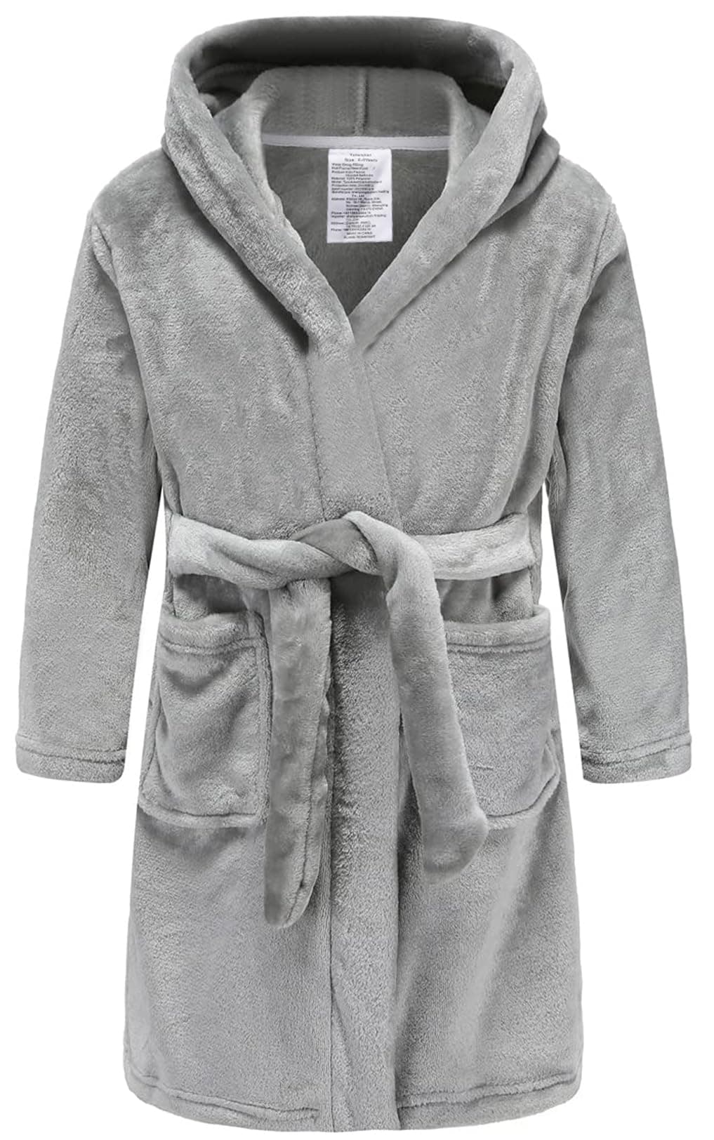 Boys Fleece Robe Hooded Toddler Soft Bathrobe Pajamas Sleepwear for Kids Girls 2-16 Years