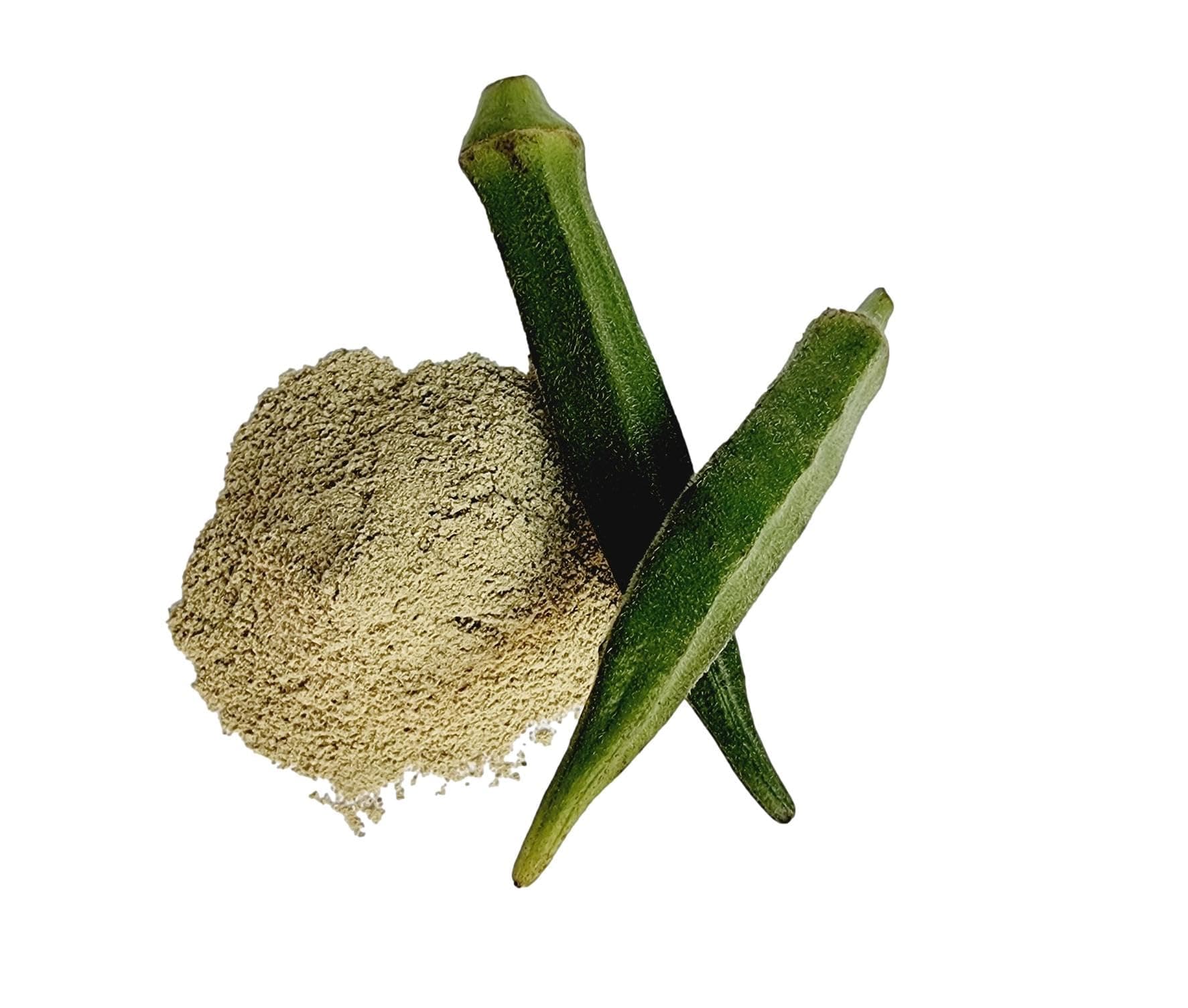 Okra Powder, Made from 100% Abelmoschus esculentus, Pure and Natural Women's Finger Powder, Net Weight: 50g