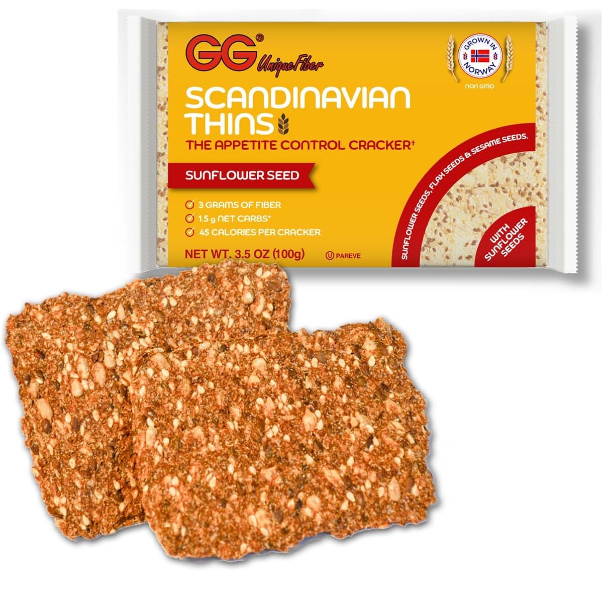 Gg Scandinavian Thins With Sunflower Seeds 3.5 oz (Pack of 5)