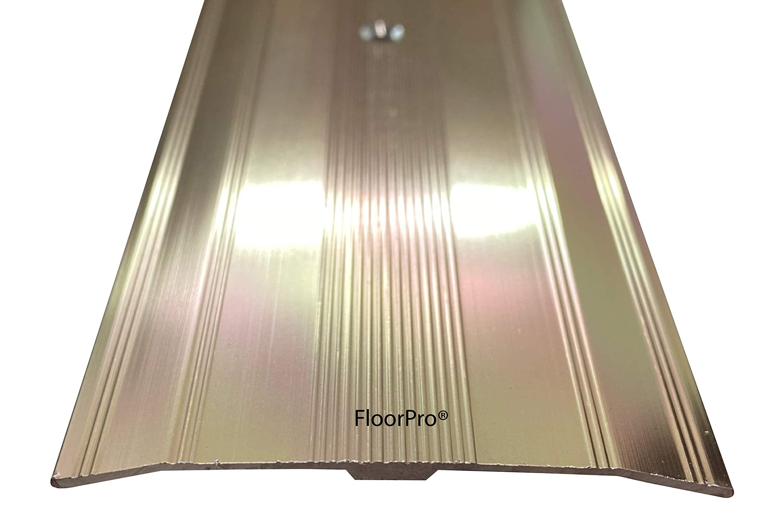 61mm Wide Carpet Metal Cover Trim Door Bar Threshold - Transition Threshold Strip - Metal Plate Covers Flooring Gaps - Bronze/Copper Colour