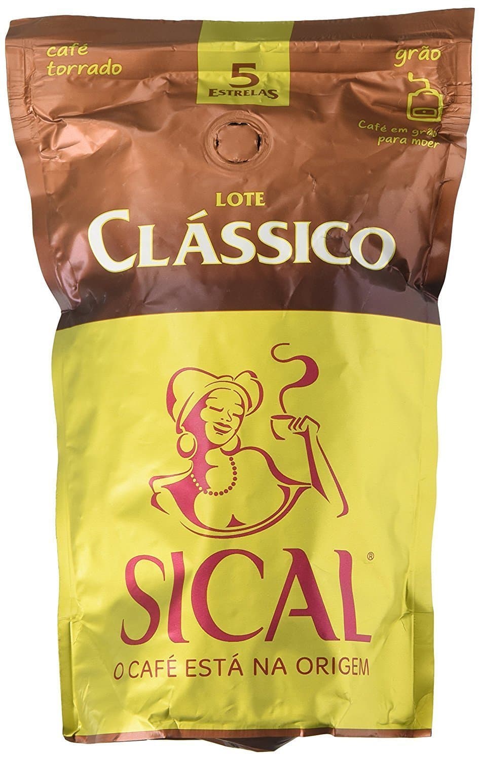 Sical Portuguese Roasted Whole Bean Coffee Cafe 5 Estrelas 250g, 3 Pack