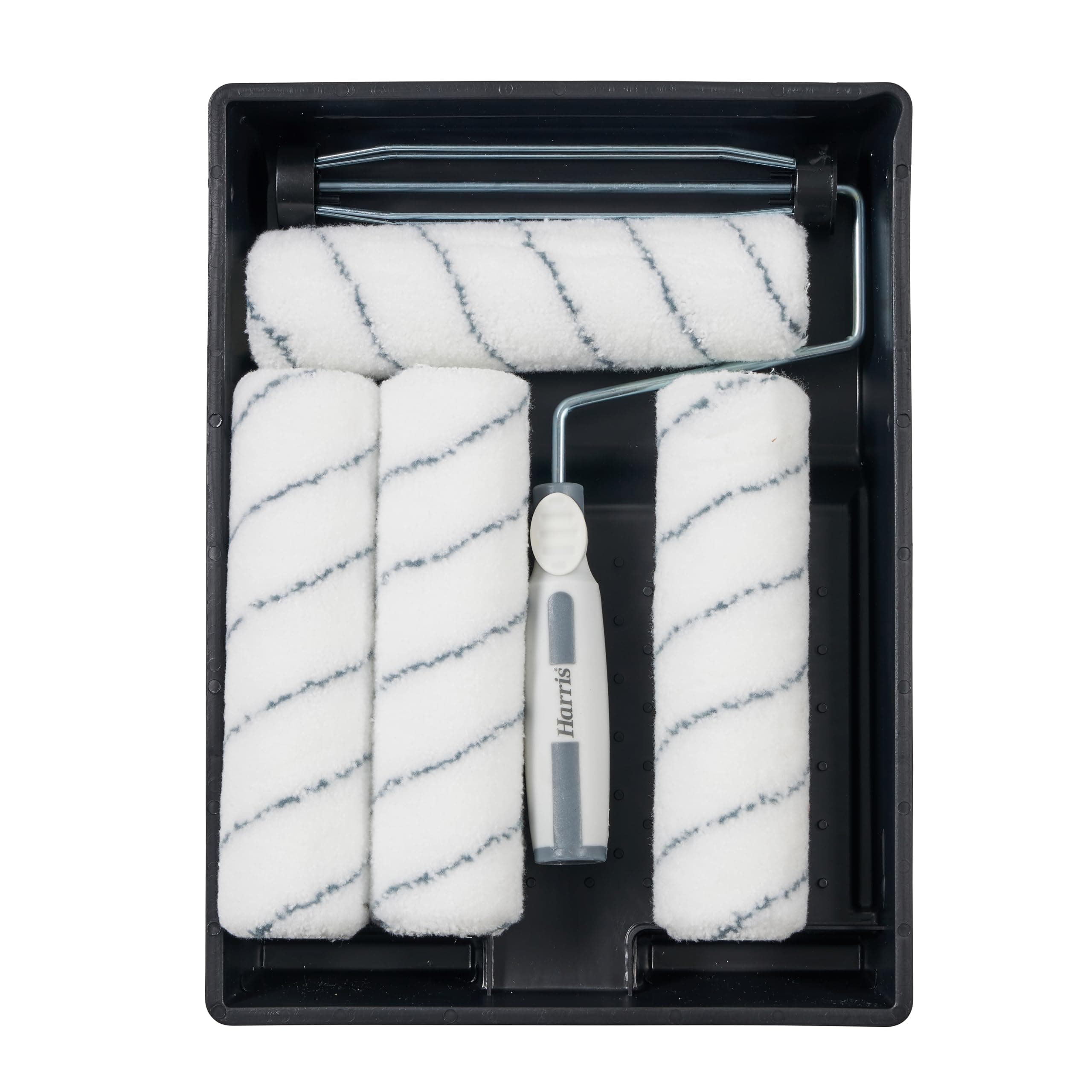 Harris 102012009 Seriously Good Walls & Ceilings Paint Roller Set 9in Includes 1 x 9" Frame, 4 x 9" Medium Pile Roller Sleeves & Tray 9"