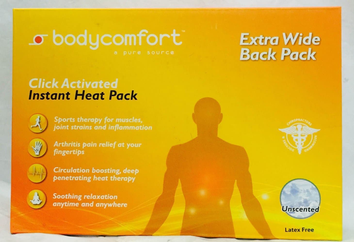 Bodycomfort Click Activated Instant Heat Pack-Extra Wide Back Pack by Body Comfort
