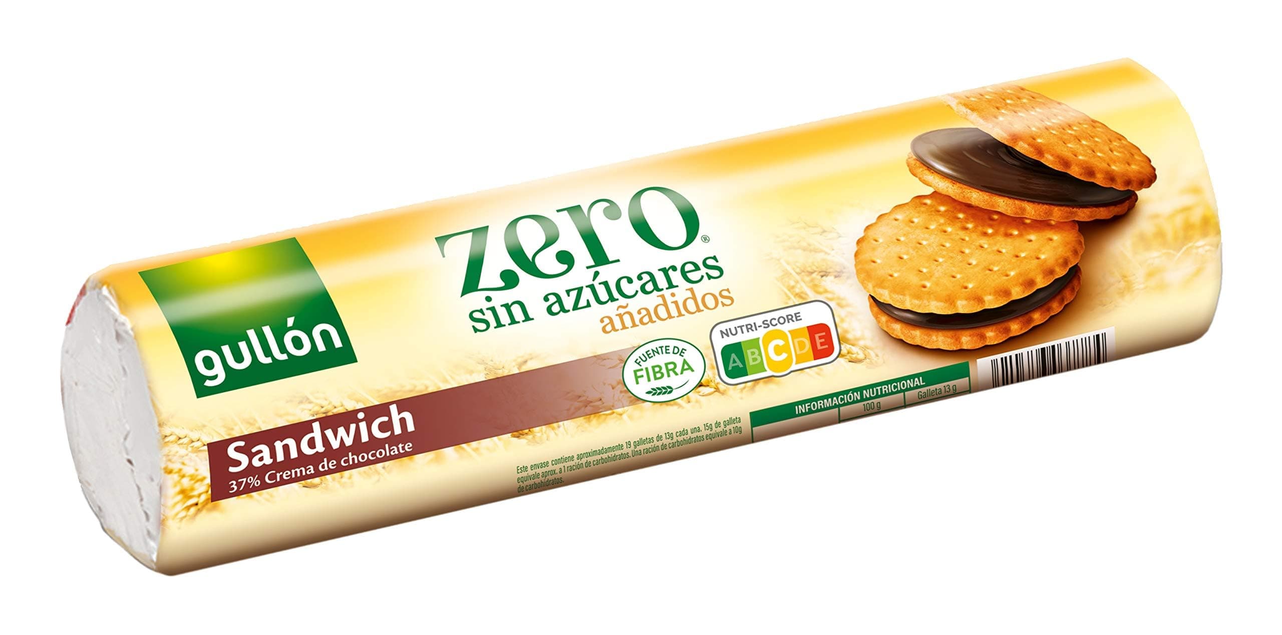 Gullon No Sugar Added Sandwich 37% Chocolate Flavoured filling 250g - Delicious, Crispy & Baked to Perfection