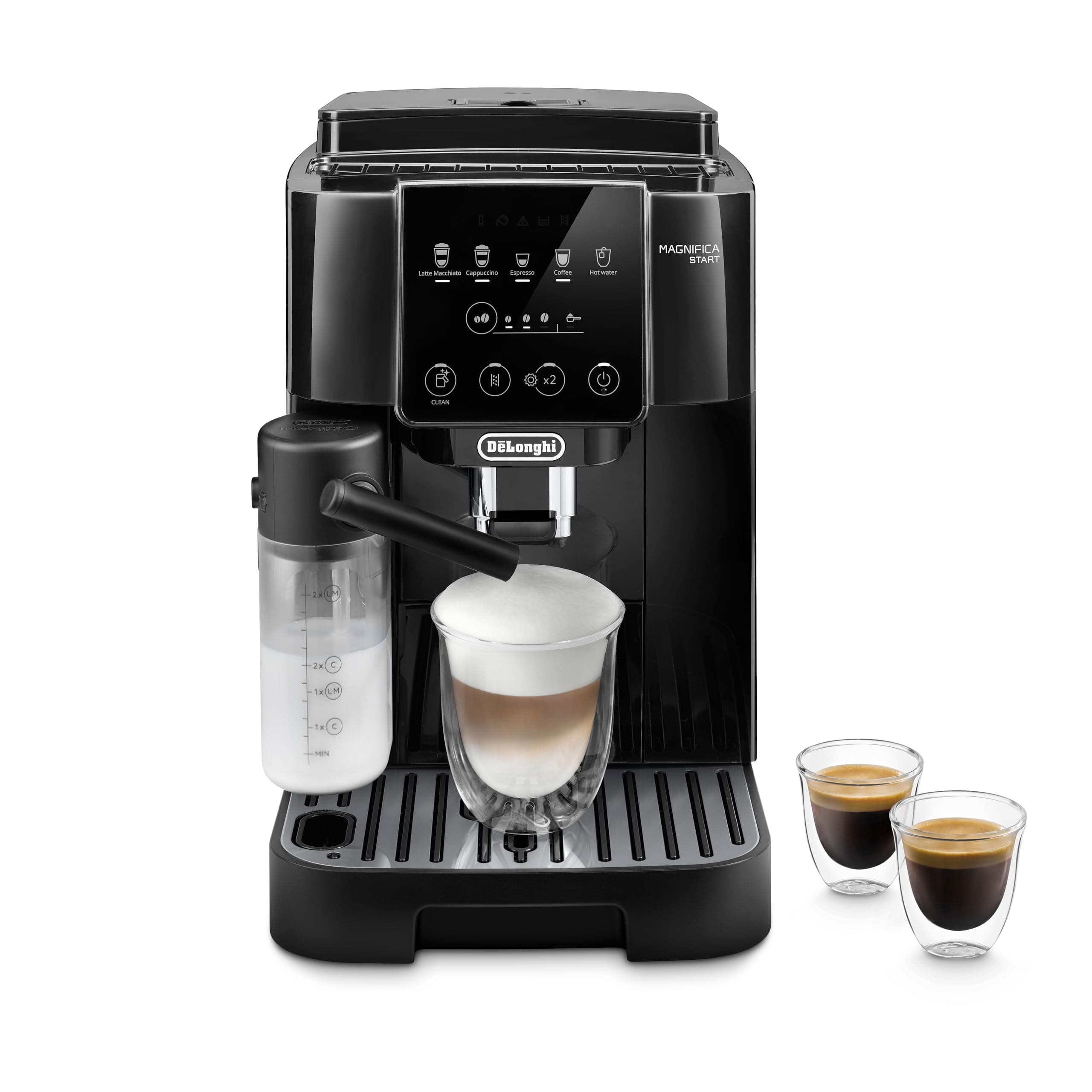 De'Longhi Magnifica Start Automatic Espresso Machine with Auto Milk Frother & Built in Grinder - 5 One-Touch Recipes, Easy-to-Clean, Home Barista Coffee Maker for Lattes, Cappuccino, Iced Coffee