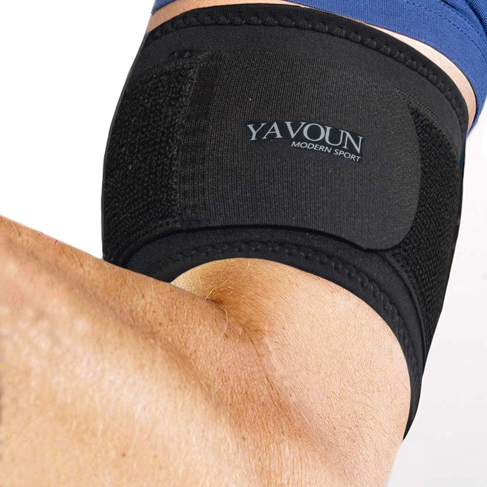 Tendonitis - Bicep & Tricep Compression Sleeve/Wrap - Tricep Tendonitis, Bicep Tendonitis - Pain Relief for Bicep and Triceps Muscle Strains, Compression Arm Support (Black, 8.3" - 13.7" × W 2.97")