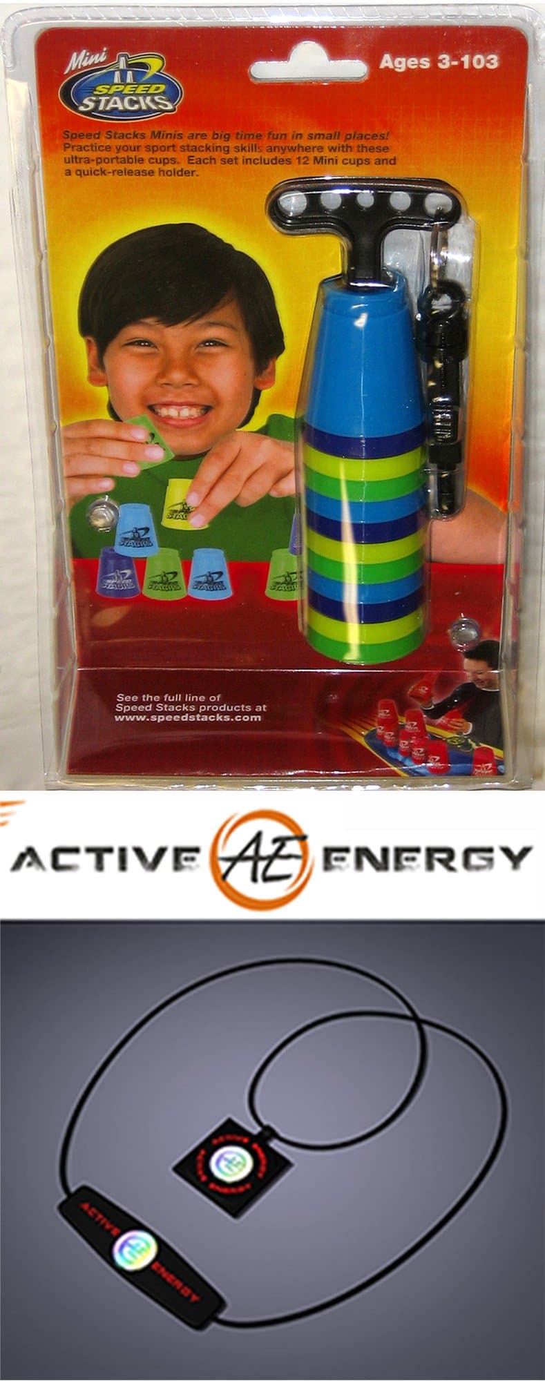 MINI Play Set of 12 Ultra Portable Cups MINIS with FREE Bonus: Active Energy Power Balance Necklace $49 Value