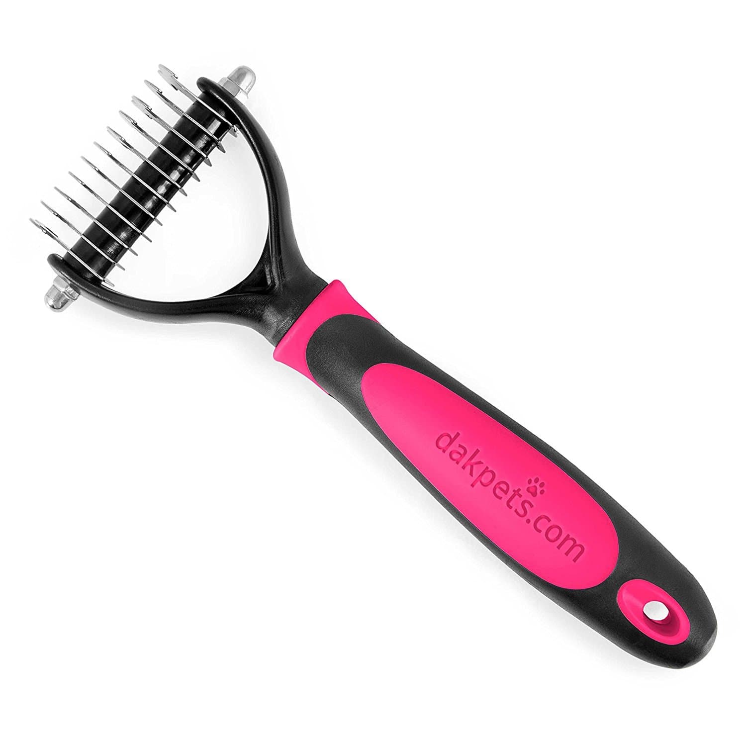 DakPets Cat & Dog Grooming Tool | All-In-One Metal Undercoat Rake, Dematting Tool, Detangling Comb, Fur Shedding Blade, Pet Hair Remover, and Grooming Brush | For Medium to Long-Haired Cats and Dogs